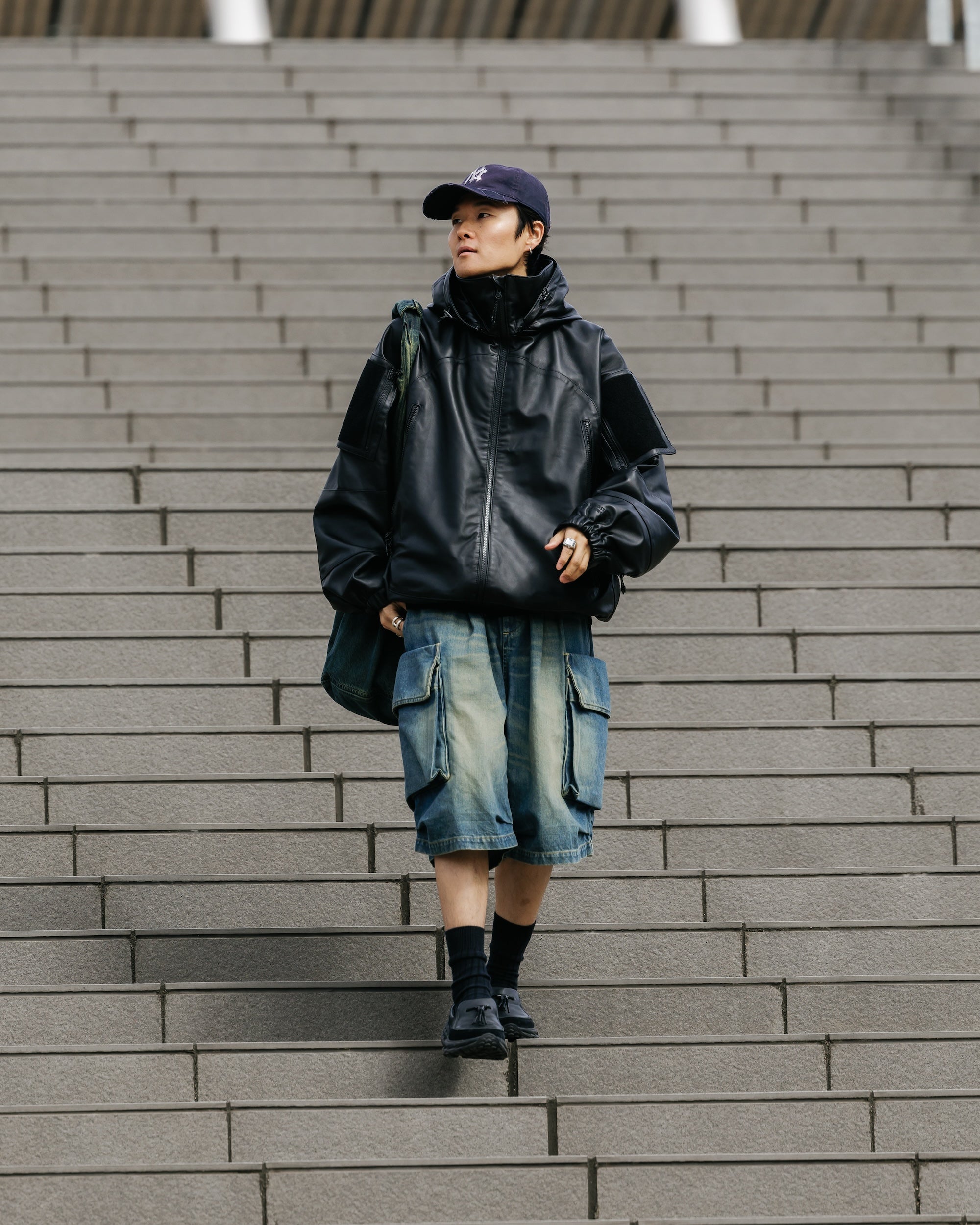 +phenix WINDSTOPPER® by GORE-TEX LABS LEATHER CITY MILITARY JACKET