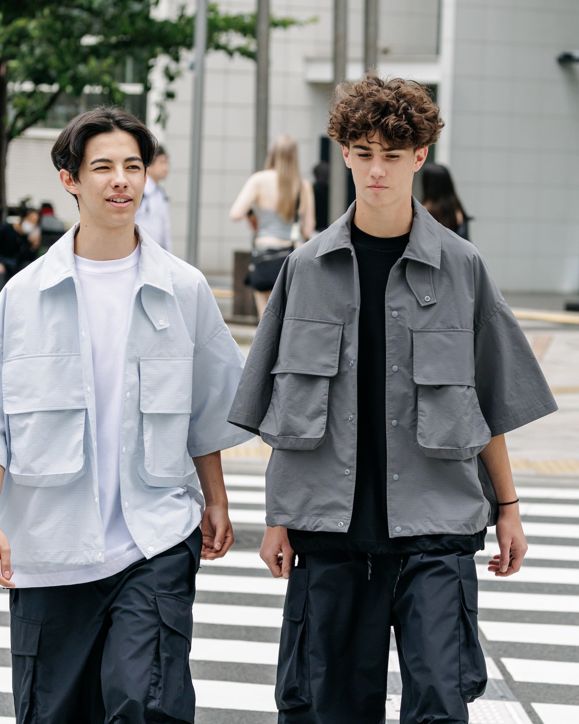 【6.4 WED 20:00- IN STOCK】GRAPH CHECK WADING S/S SHIRT JACKET (CHARCOAL×BLACK)