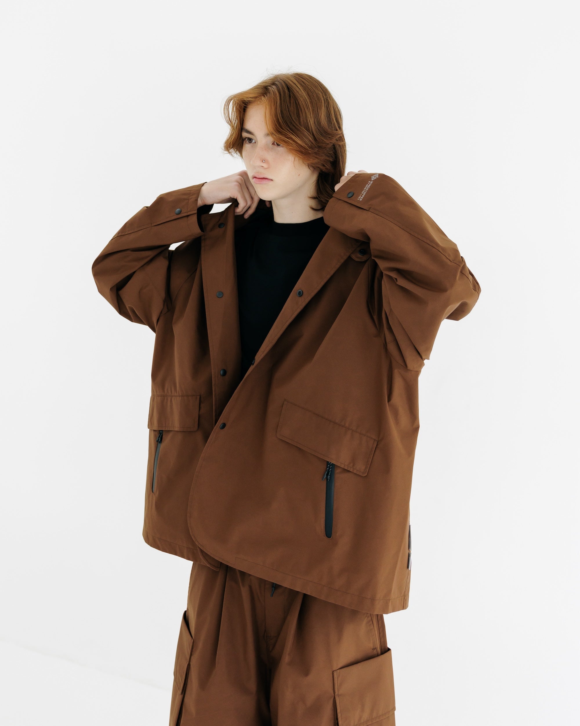 【9.3 WED 20:00- IN STOCK】+phenix WINDSTOPPER® by GORE-TEX LABS ACTIVE CITY STORAGE JACKET (CHOCOLATE BROWN)