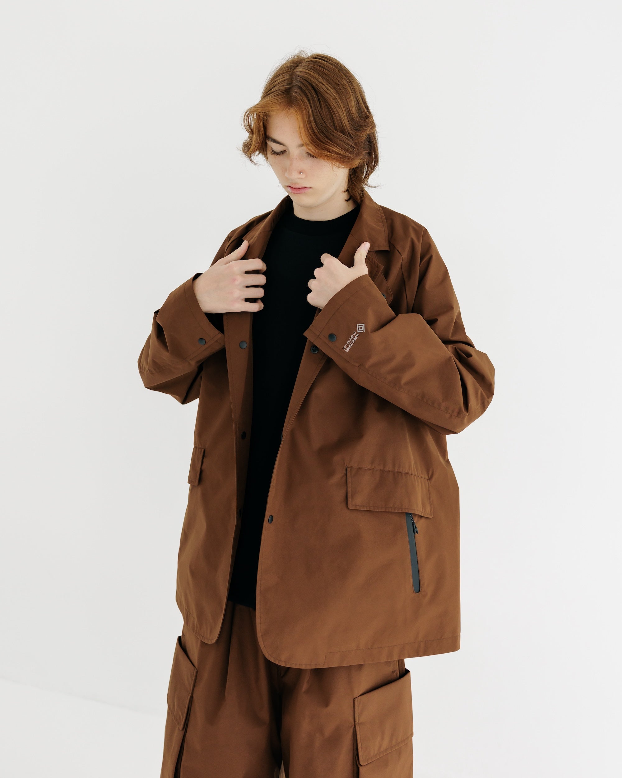 【9.3 WED 20:00- IN STOCK】+phenix WINDSTOPPER® by GORE-TEX LABS ACTIVE CITY STORAGE JACKET (CHOCOLATE BROWN)