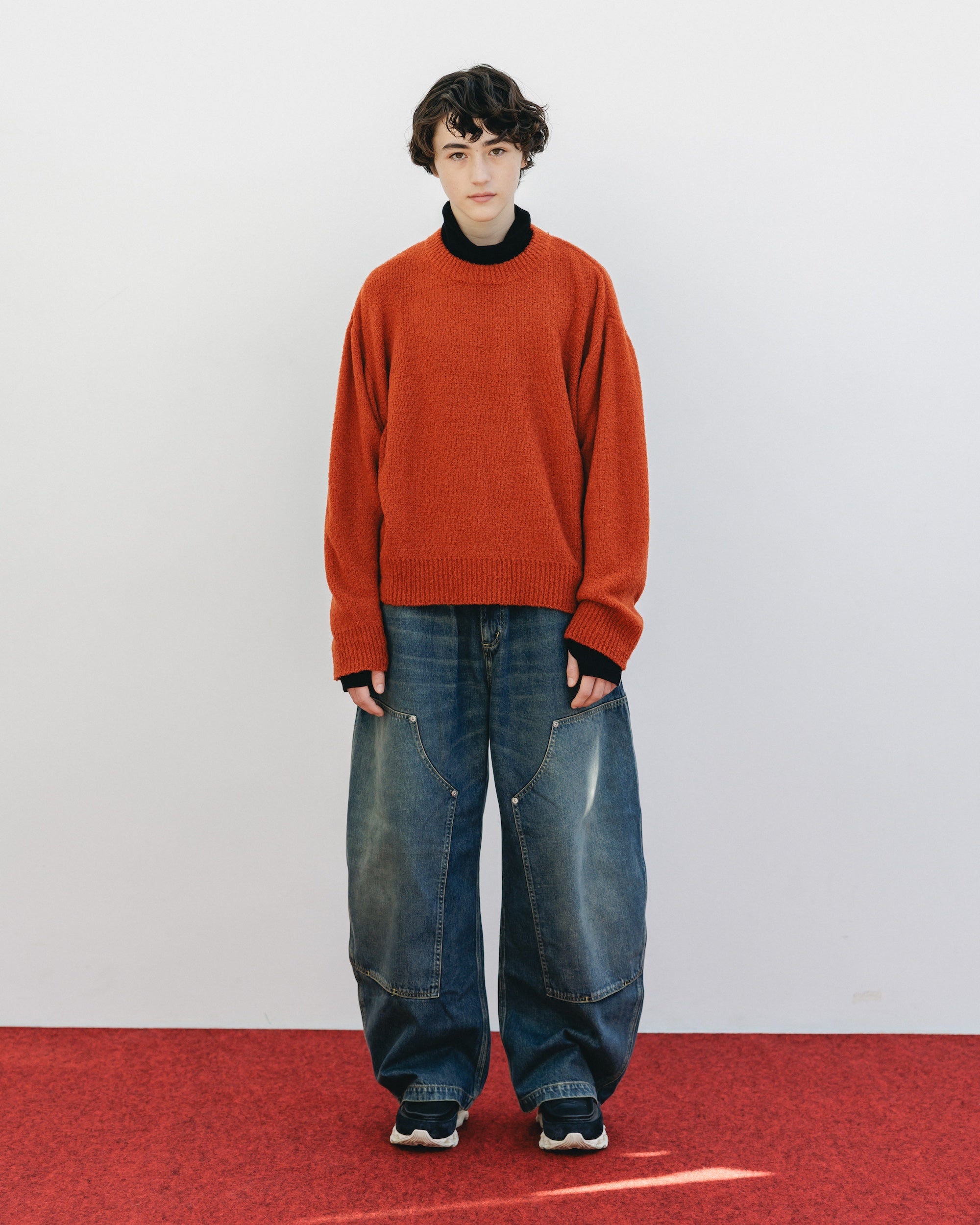 【12.10 WED 20:00- IN STOCK】SLUB PILE KNIT PULLOVER (RUST)