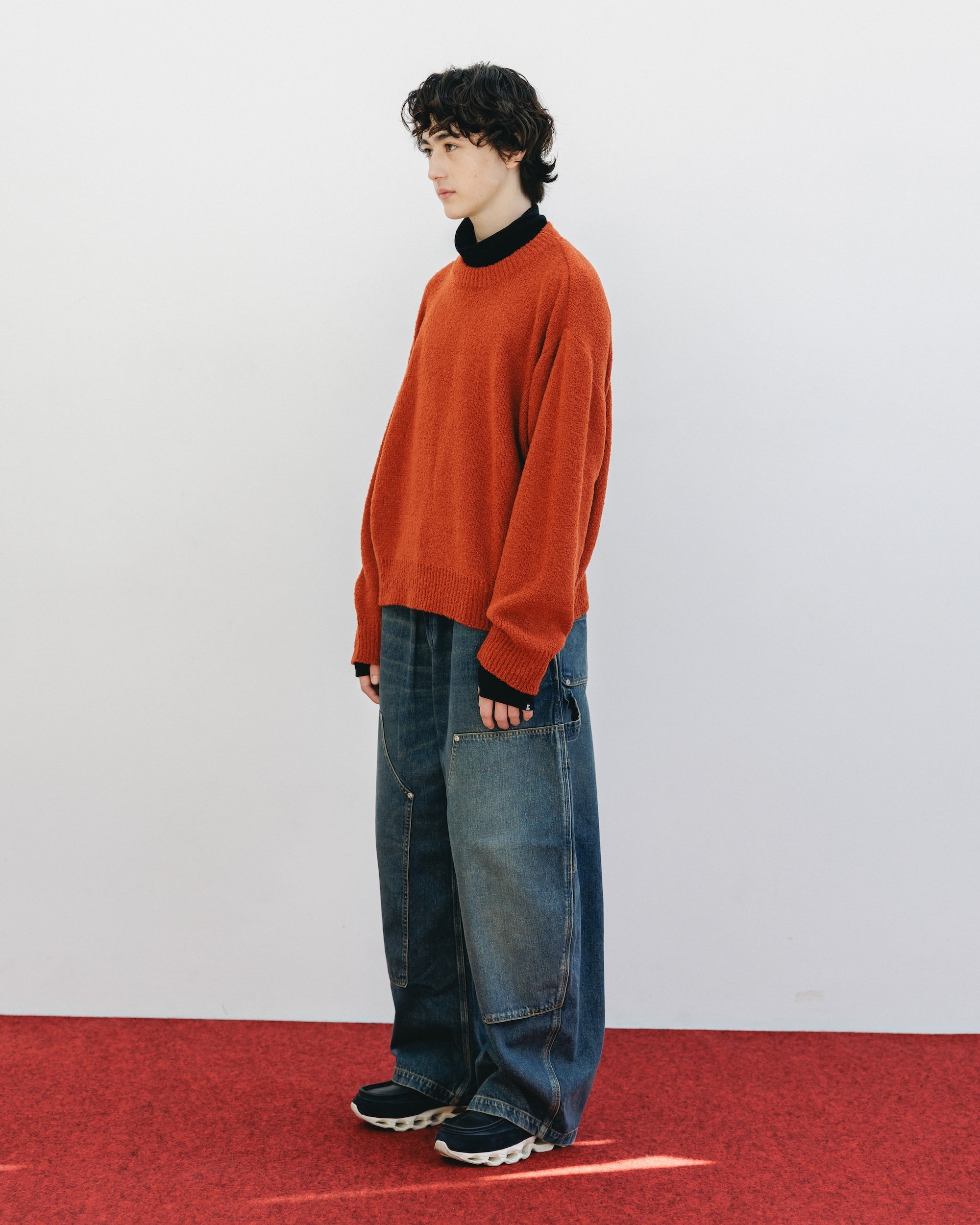 【12.10 WED 20:00- IN STOCK】SLUB PILE KNIT PULLOVER (RUST)