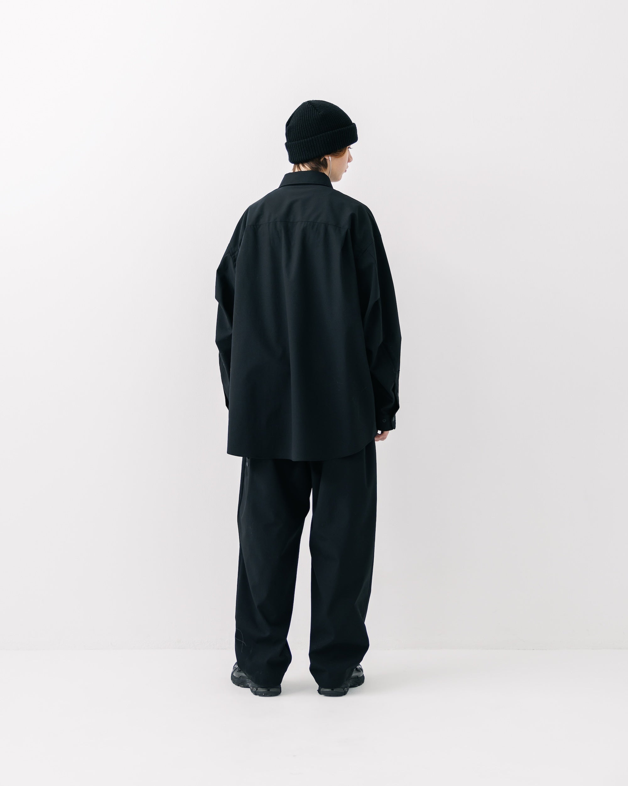 CITY UNIFORM WIDE TAPERED PANTS (BLACK)
