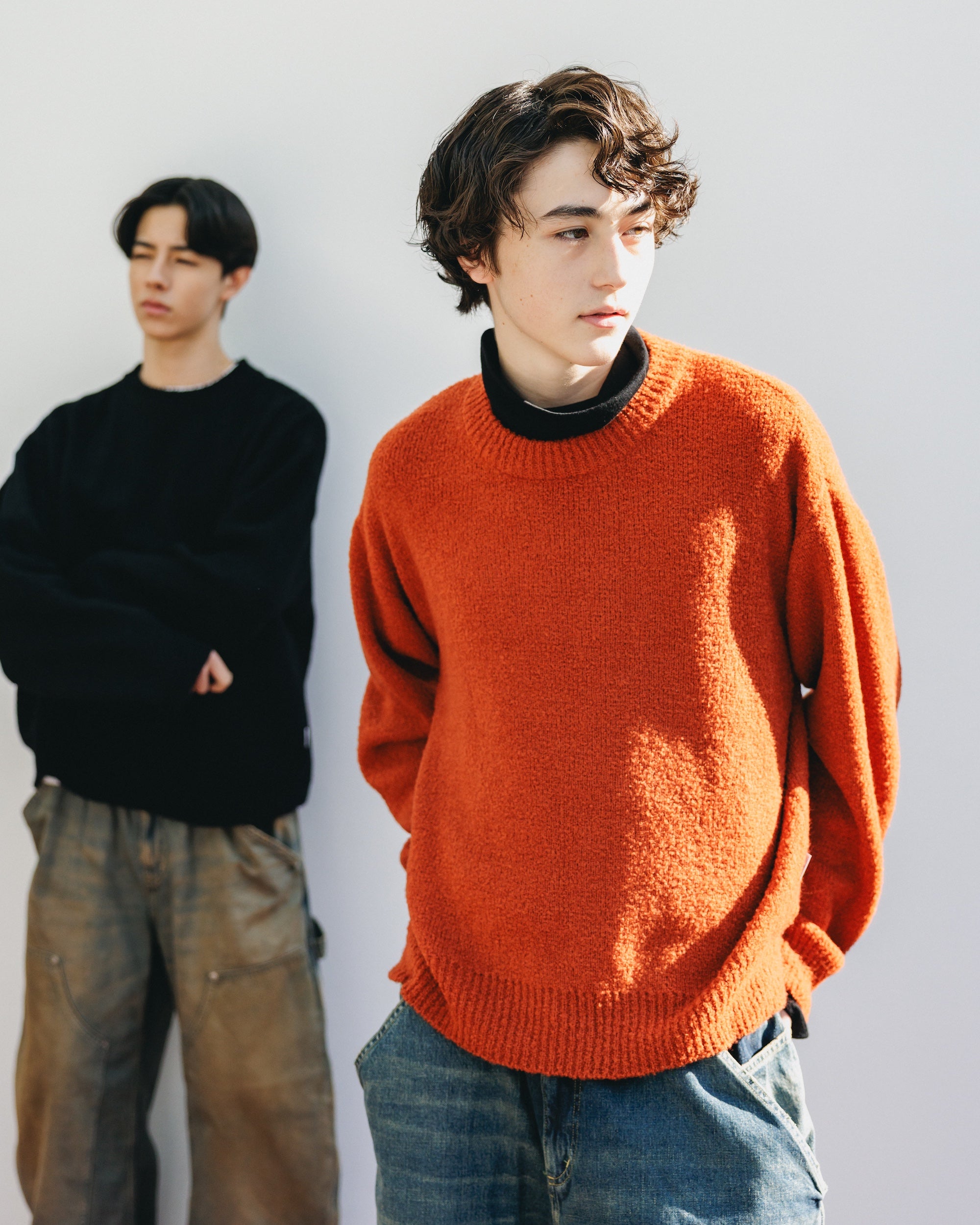 【12.10 WED 20:00- IN STOCK】SLUB PILE KNIT PULLOVER (RUST)
