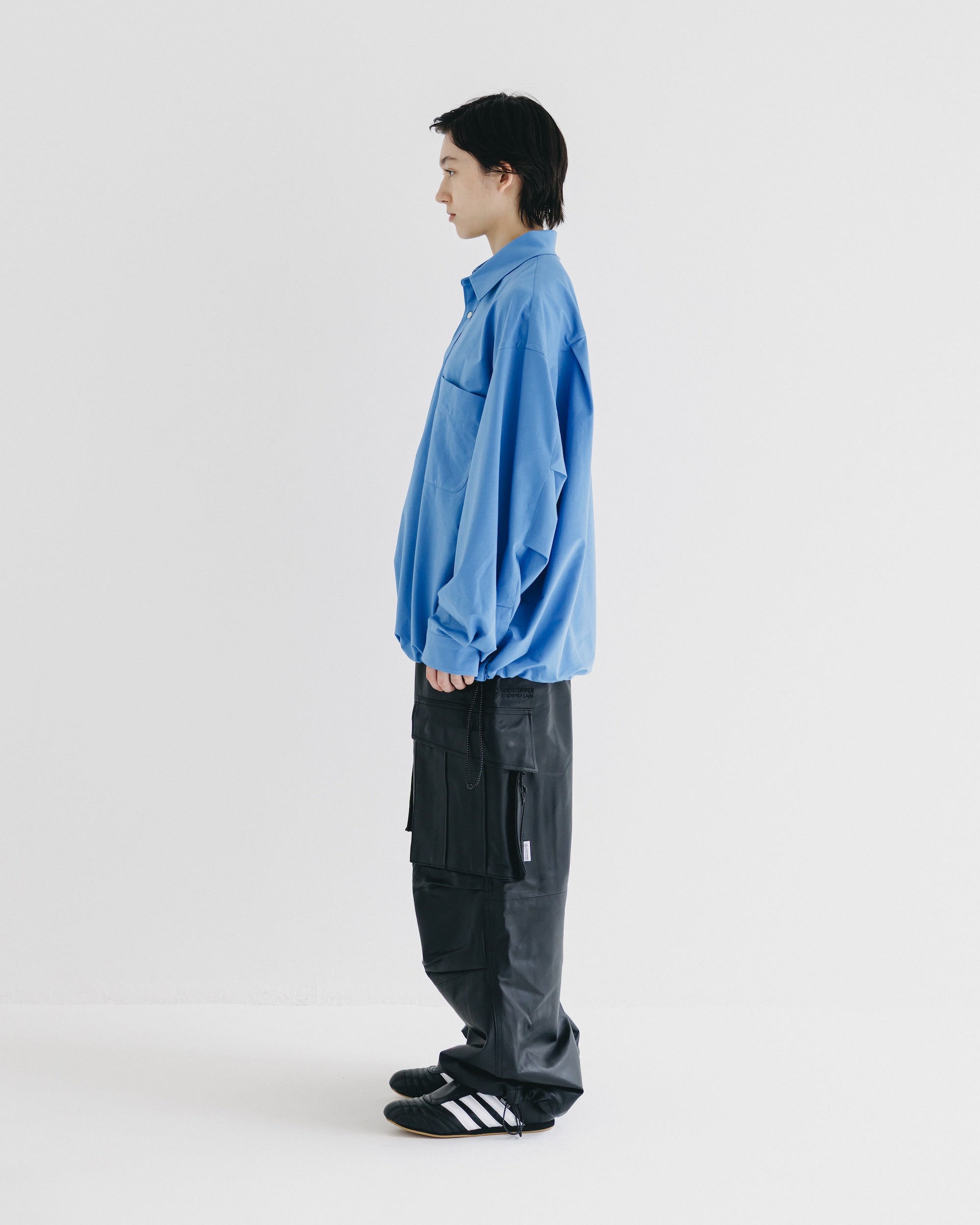 【9.27 SAT 20:00- IN STOCK】46G KNIT EVERYDAY PULLOVER L/S SHIRT (SAX BLUE)