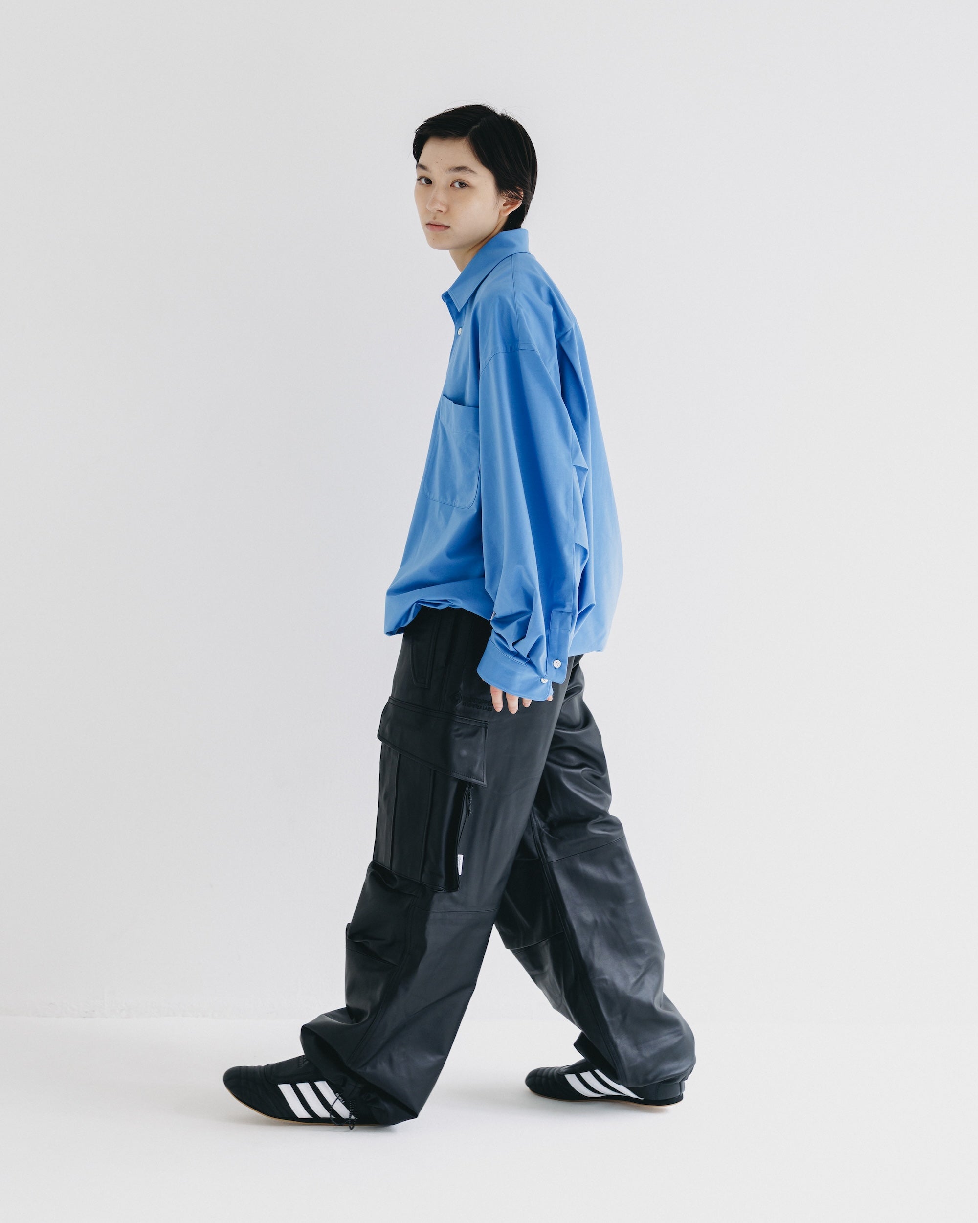 【9.27 SAT 20:00- IN STOCK】46G KNIT EVERYDAY PULLOVER L/S SHIRT (SAX BLUE)