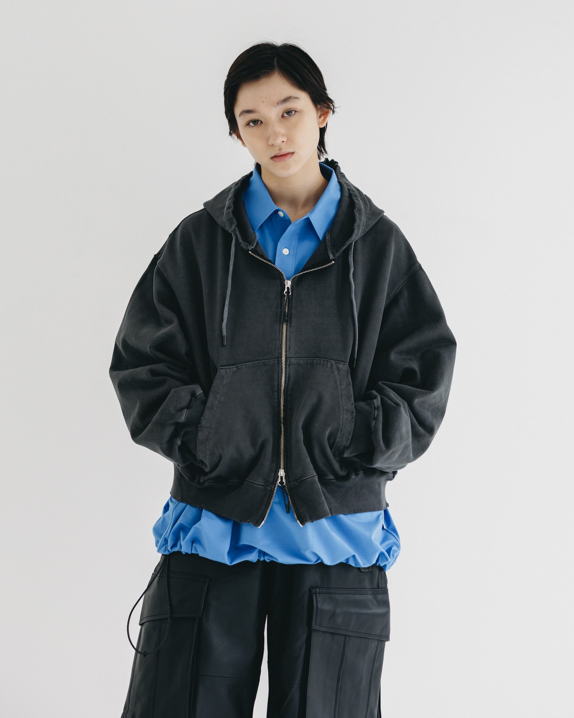 【9.27 SAT 20:00- IN STOCK】46G KNIT EVERYDAY PULLOVER L/S SHIRT (SAX BLUE)