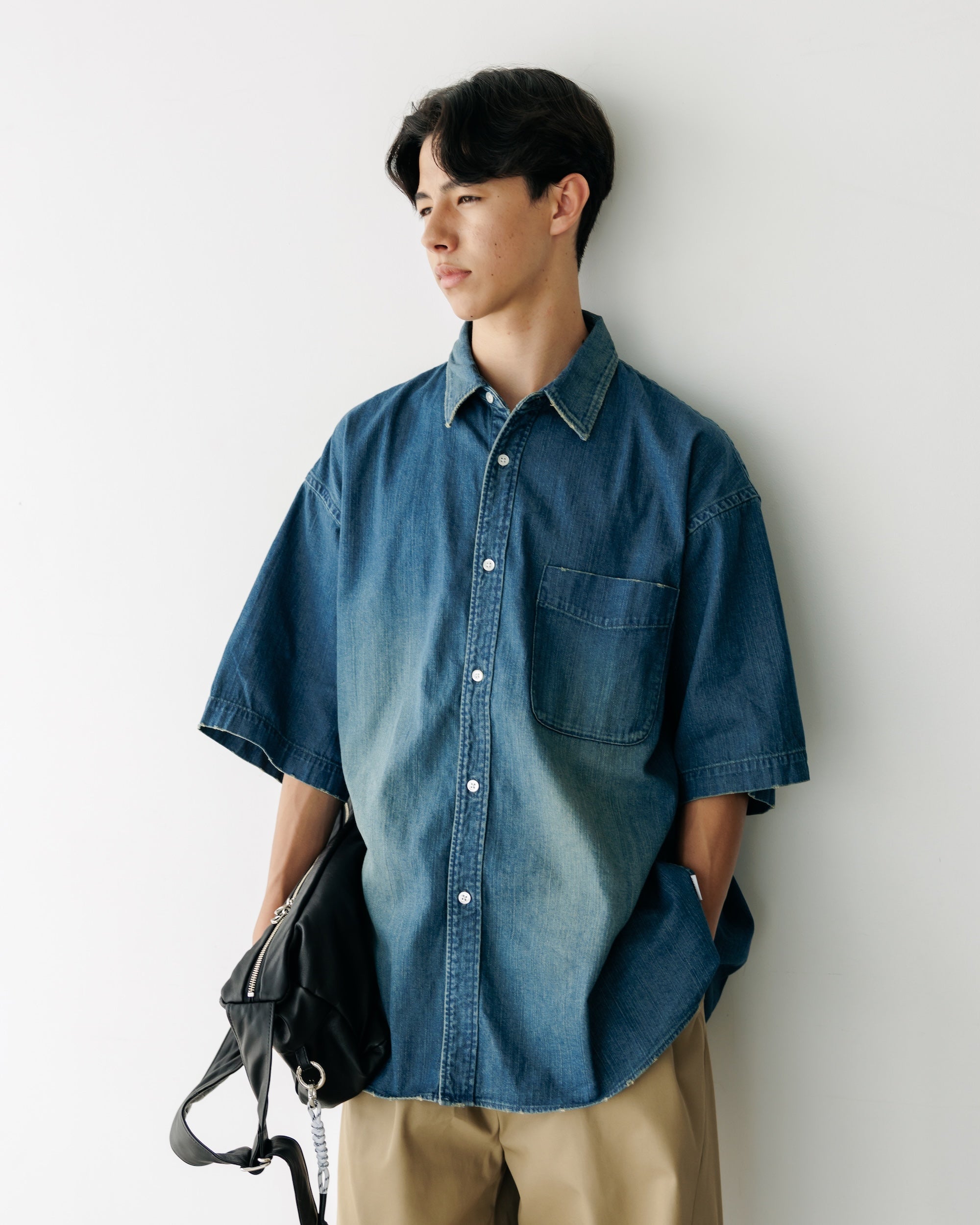 VINTAGE DYED DENIM CLASSIC CITY S/S SHIRT (VINTAGE INDIGO)