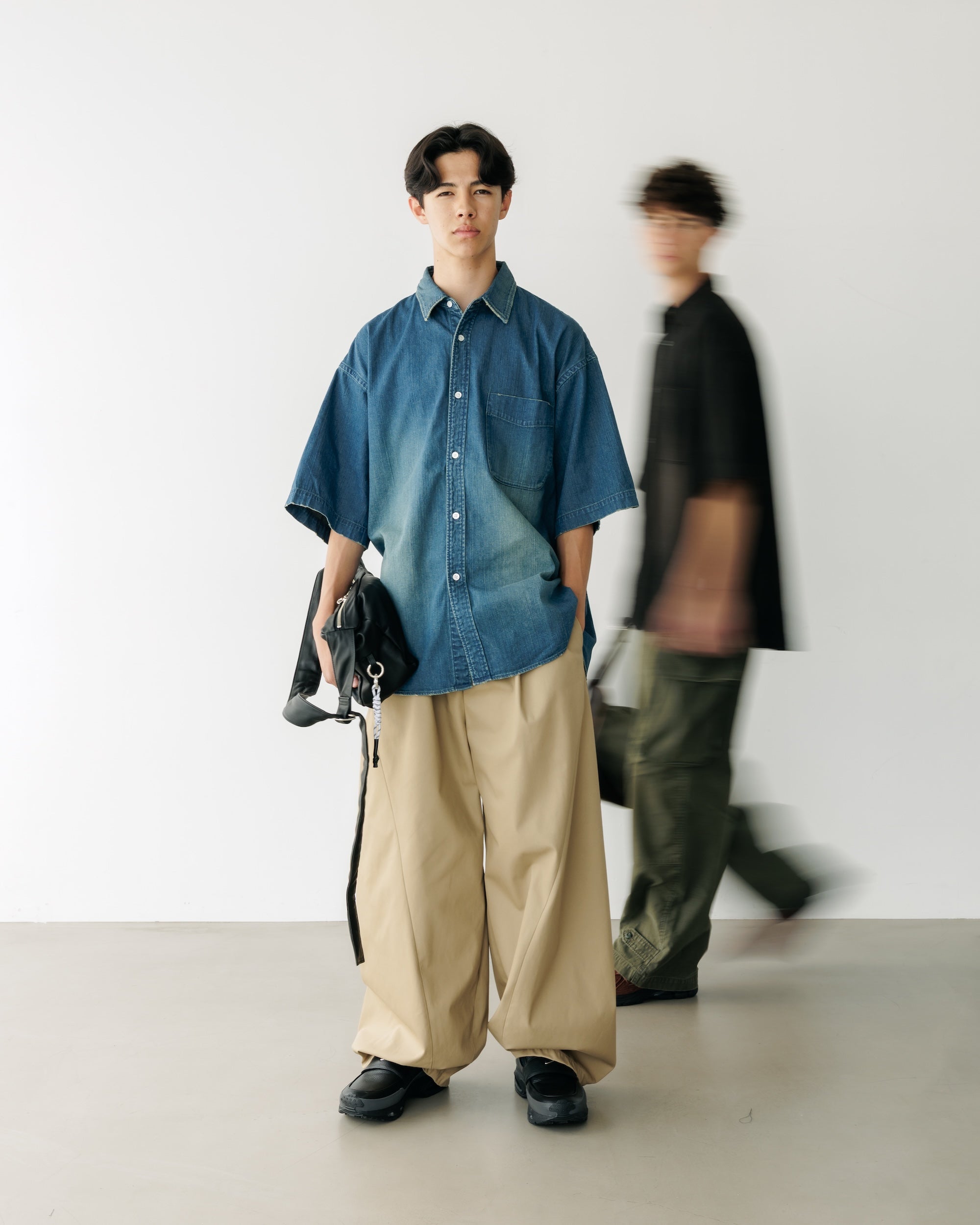 VINTAGE DYED DENIM CLASSIC CITY S/S SHIRT (VINTAGE INDIGO)
