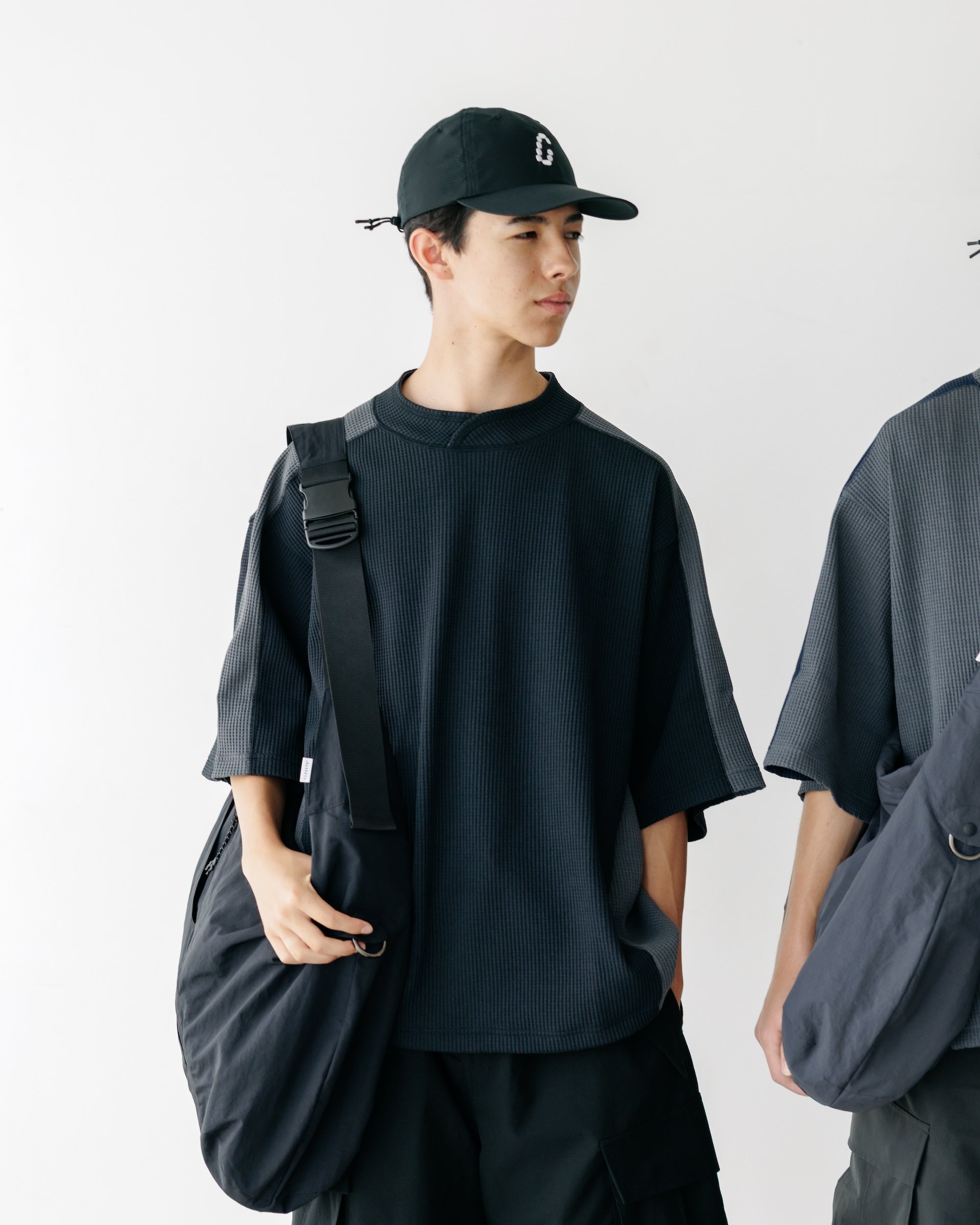 CITY S/S LIGHT THERMAL PULLOVER (BLACK×GRAY)