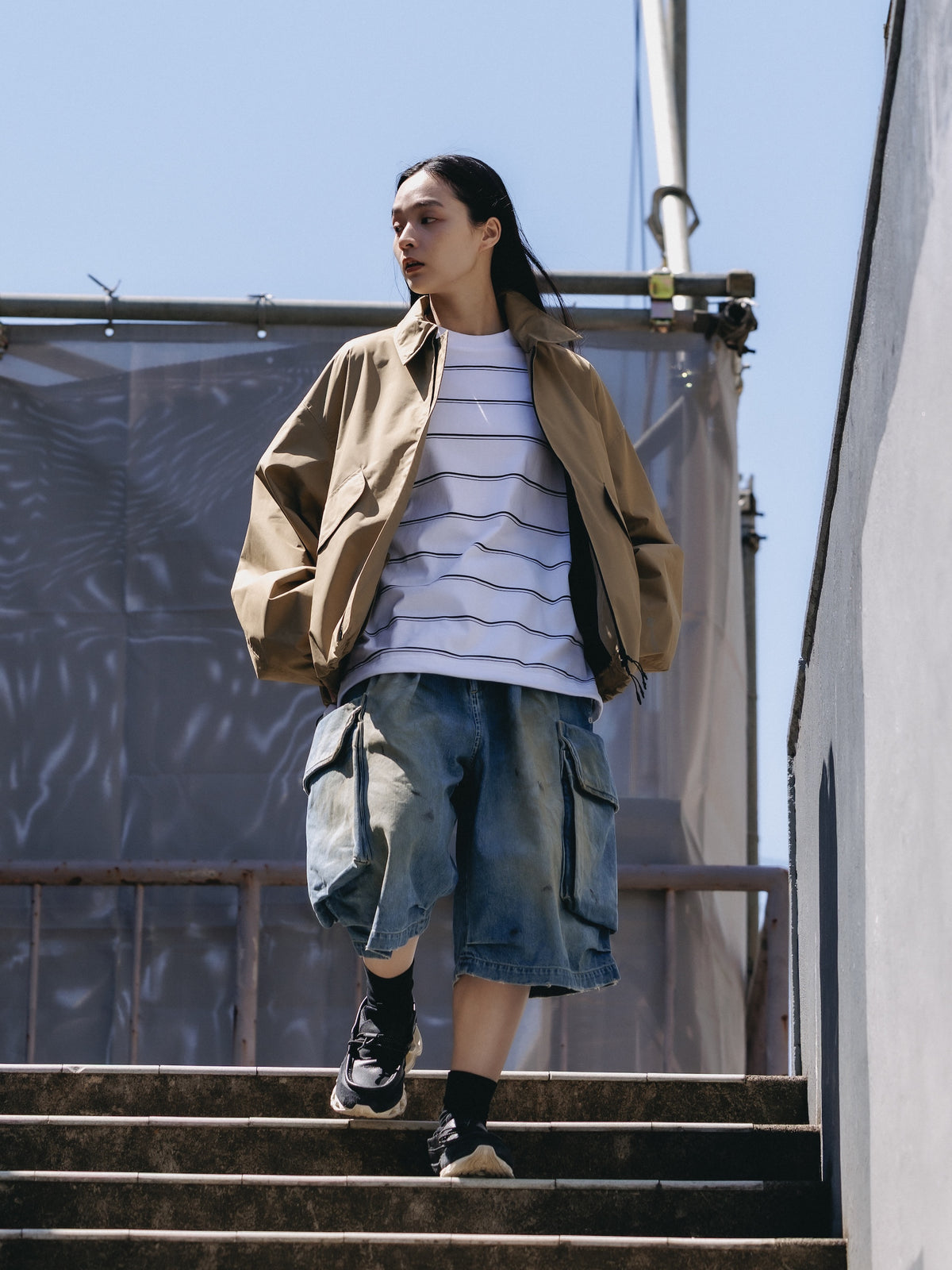 【9.12 SAT 20:00- IN STOCK】+phenix WINDSTOPPER® by GORE-TEX LABS CITY FLIGHT JACKET (CAMEL BEIGE)