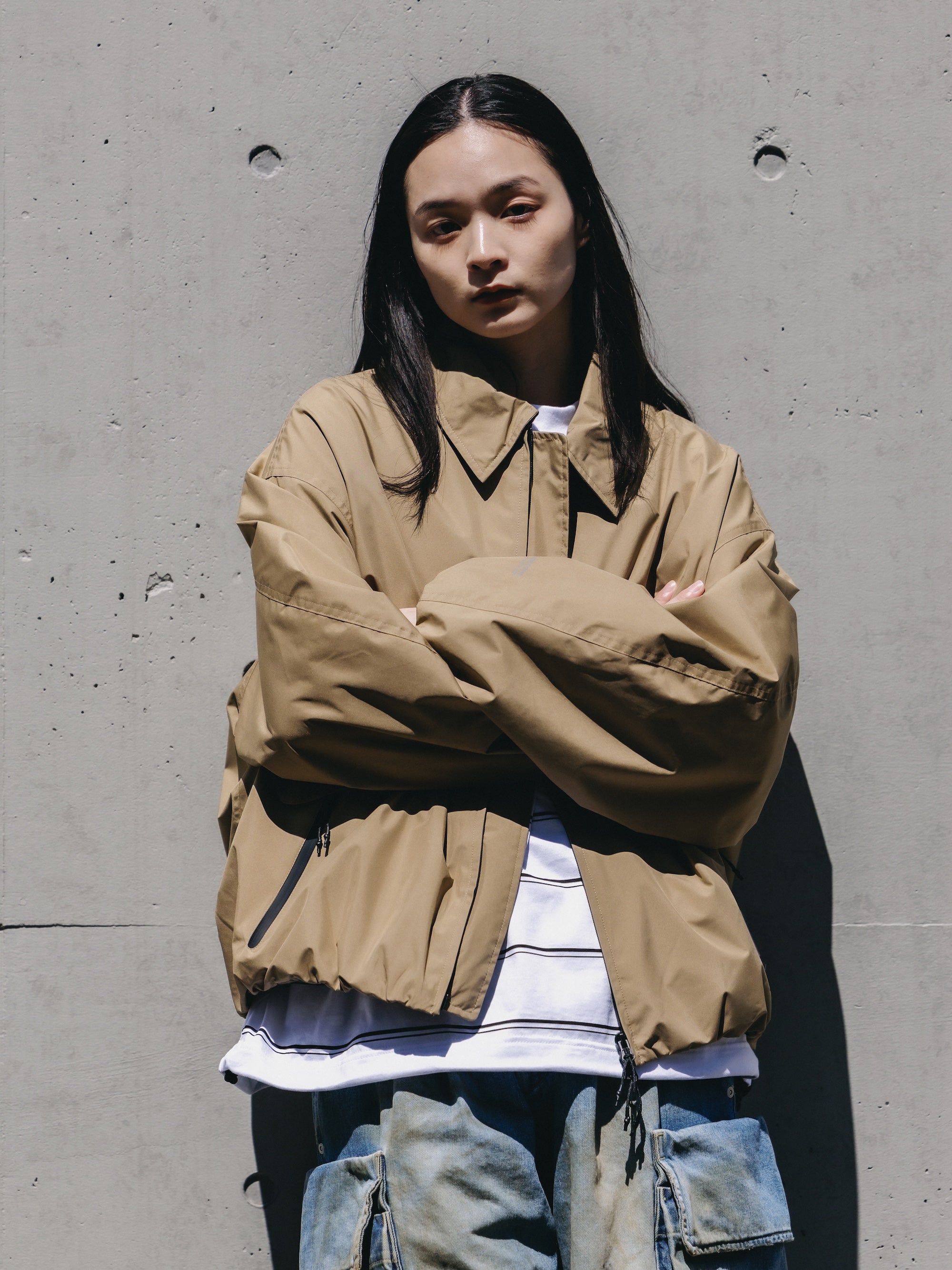 【9.12 SAT 20:00- IN STOCK】+phenix WINDSTOPPER® by GORE-TEX LABS CITY FLIGHT JACKET (CAMEL BEIGE)