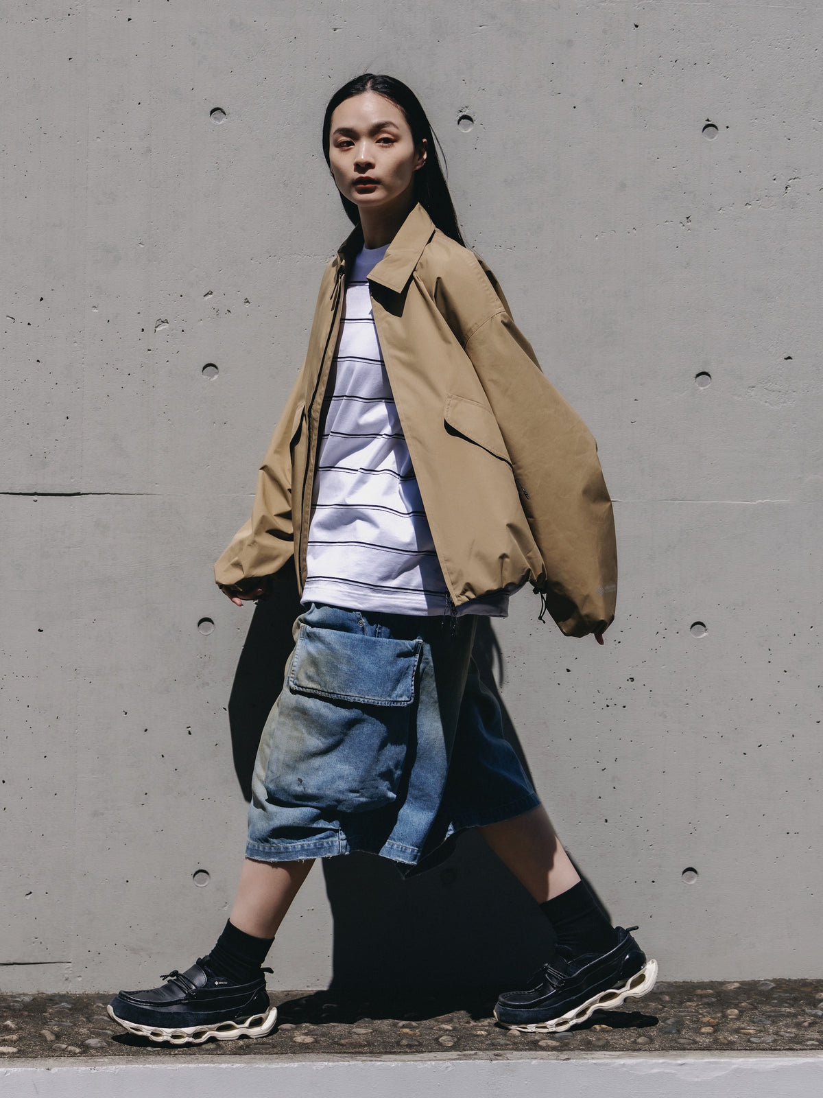 【9.12 SAT 20:00- IN STOCK】+phenix WINDSTOPPER® by GORE-TEX LABS CITY FLIGHT JACKET (CAMEL BEIGE)