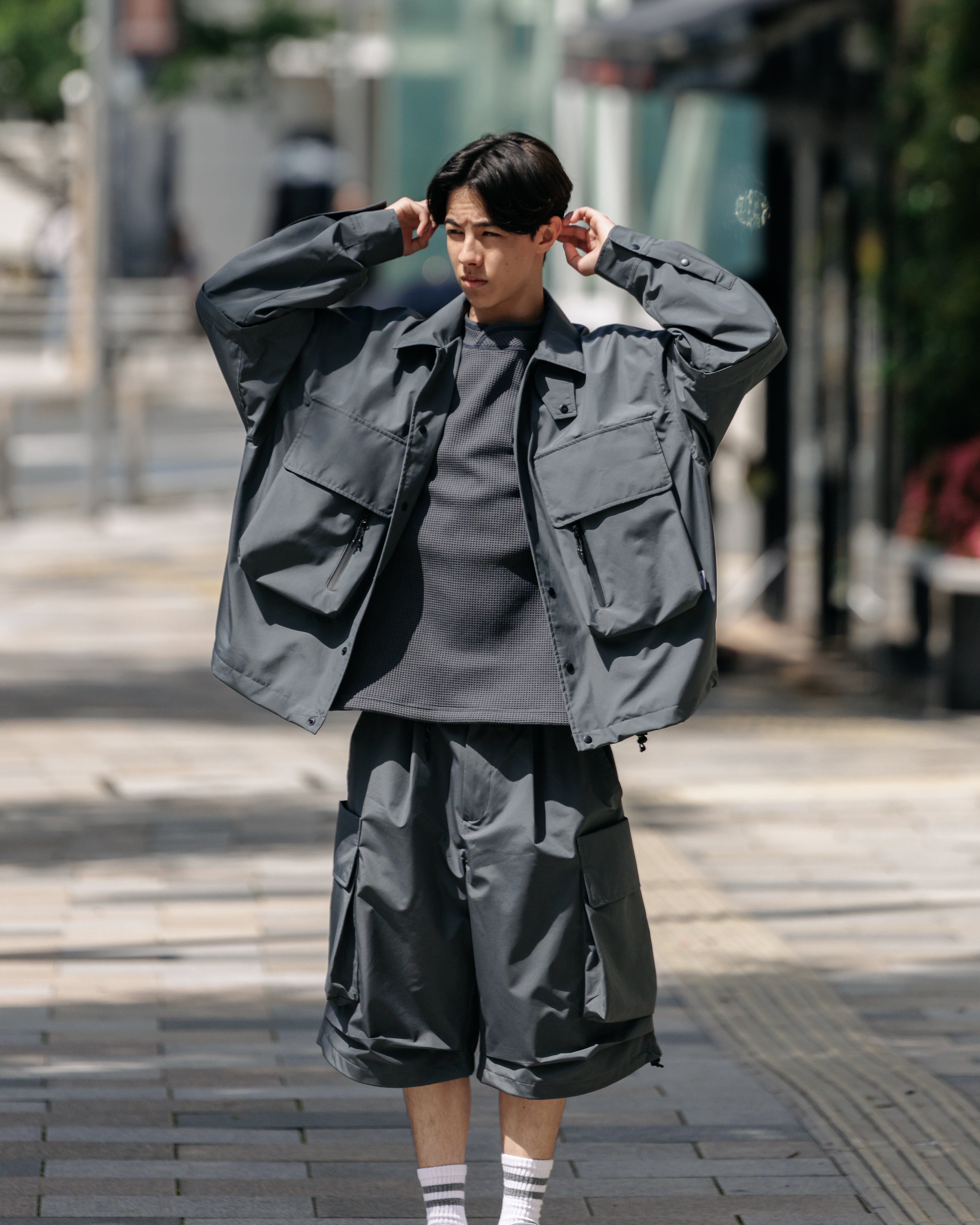+phenix WINDSTOPPER® by GORE-TEX LABS DETACHABLE WADING SHIRT JACKET (GRAPHAITE GRAY)