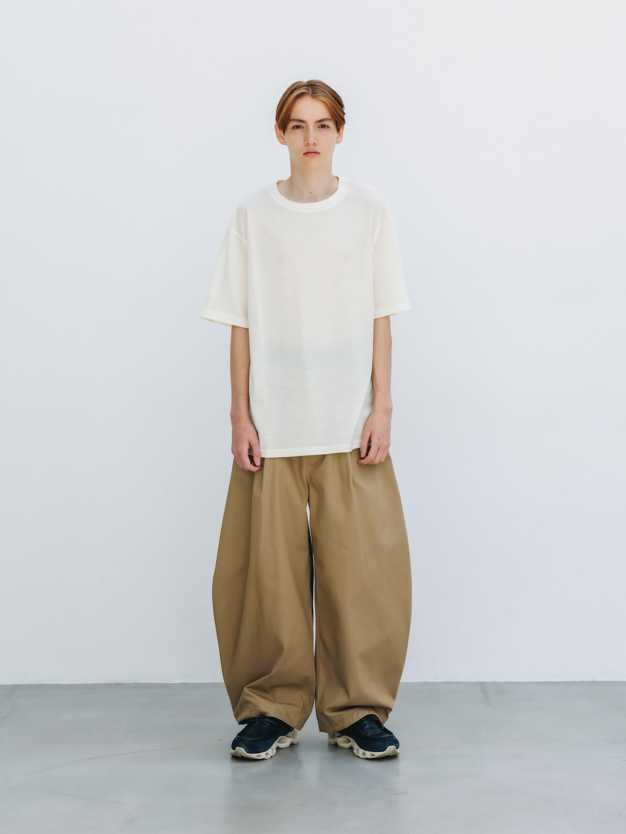 WASHABLE WOOL S/S T-SHIRT (WHITE)
