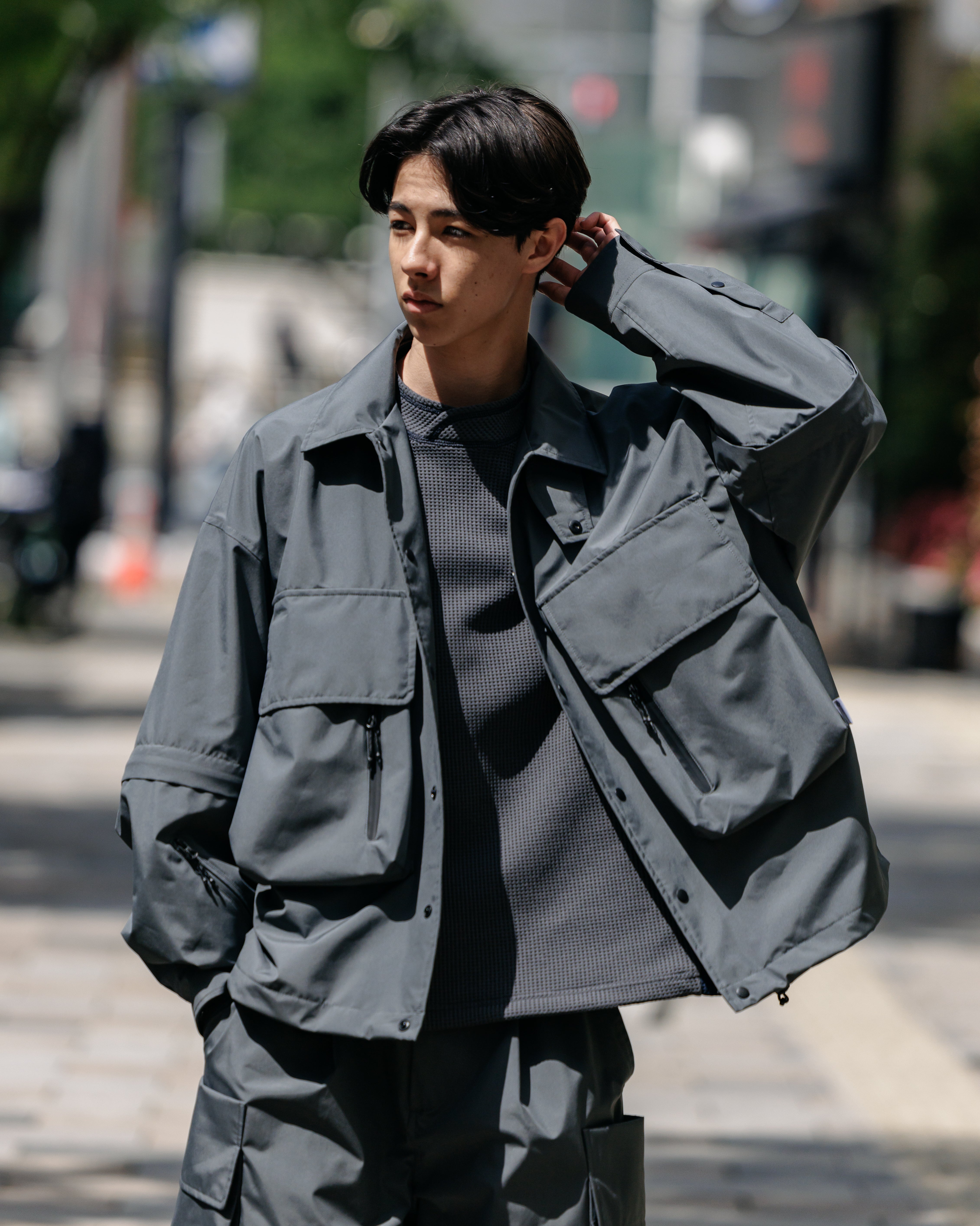 +phenix WINDSTOPPER® by GORE-TEX LABS DETACHABLE WADING SHIRT JACKET (GRAPHAITE GRAY)