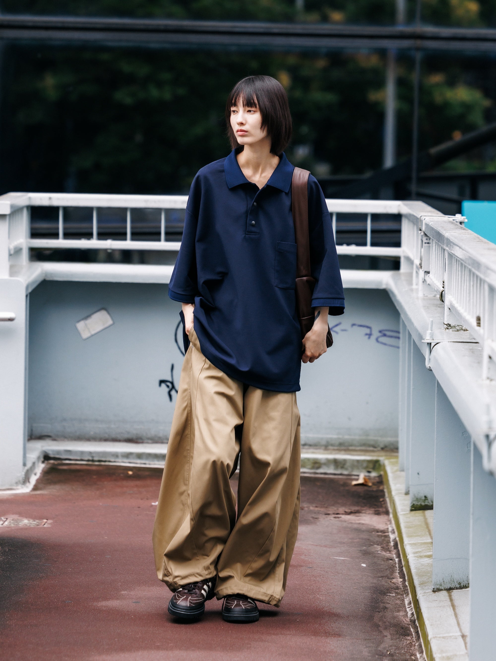 【7.11 SAT 20:00- IN STOCK】ACTIVE CITY S/S POLO SHIRT (NAVY)