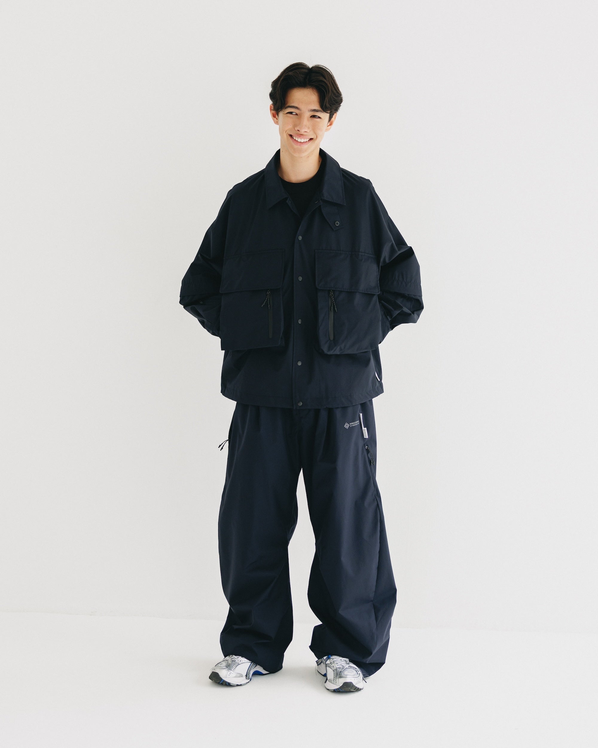 【9.10 WED 20:00- IN STOCK】+phenix WINDSTOPPER® by GORE-TEX LABS CITY BARREL LEG PANTS (NAVY)