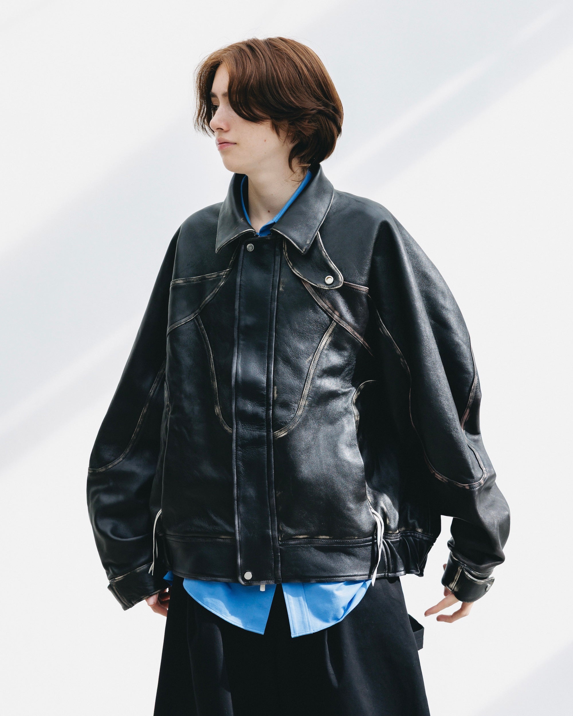 VINTAGE SHEEP LEATHER FUTURE JACKET (BLACK)