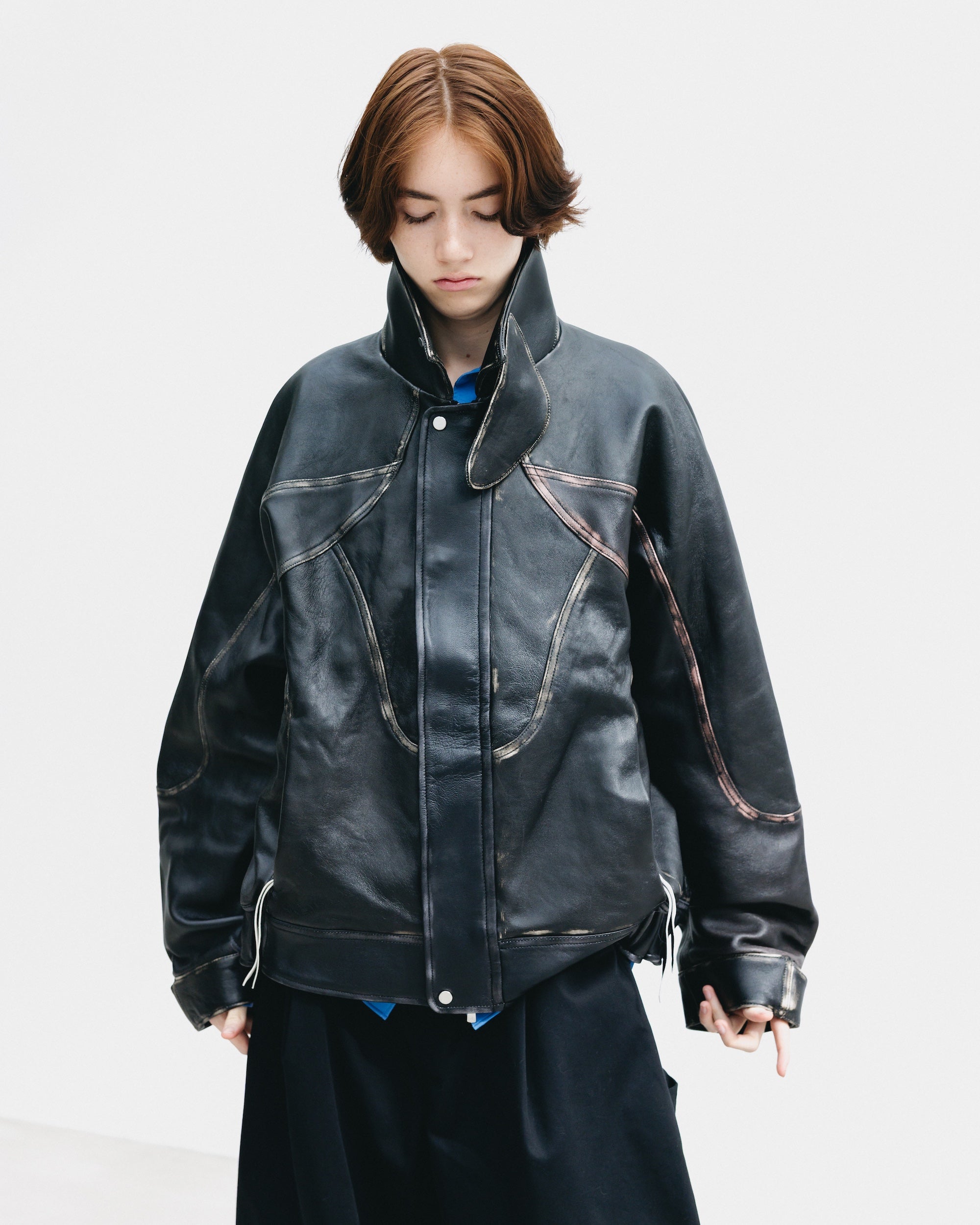 VINTAGE SHEEP LEATHER FUTURE JACKET (BLACK)