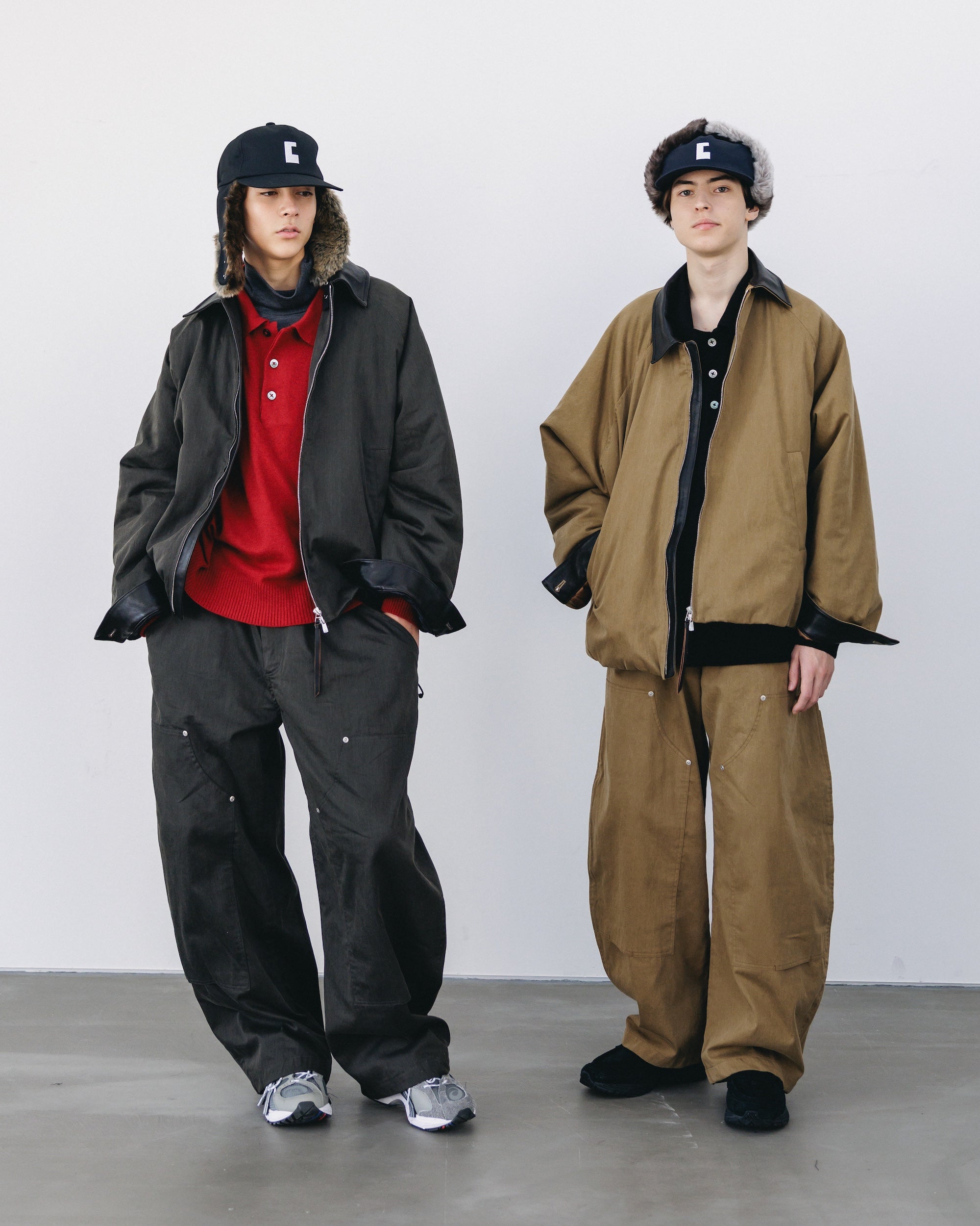 VINTAGE EFFECT PADDED CITY UTILITY JACKET (BLACK)