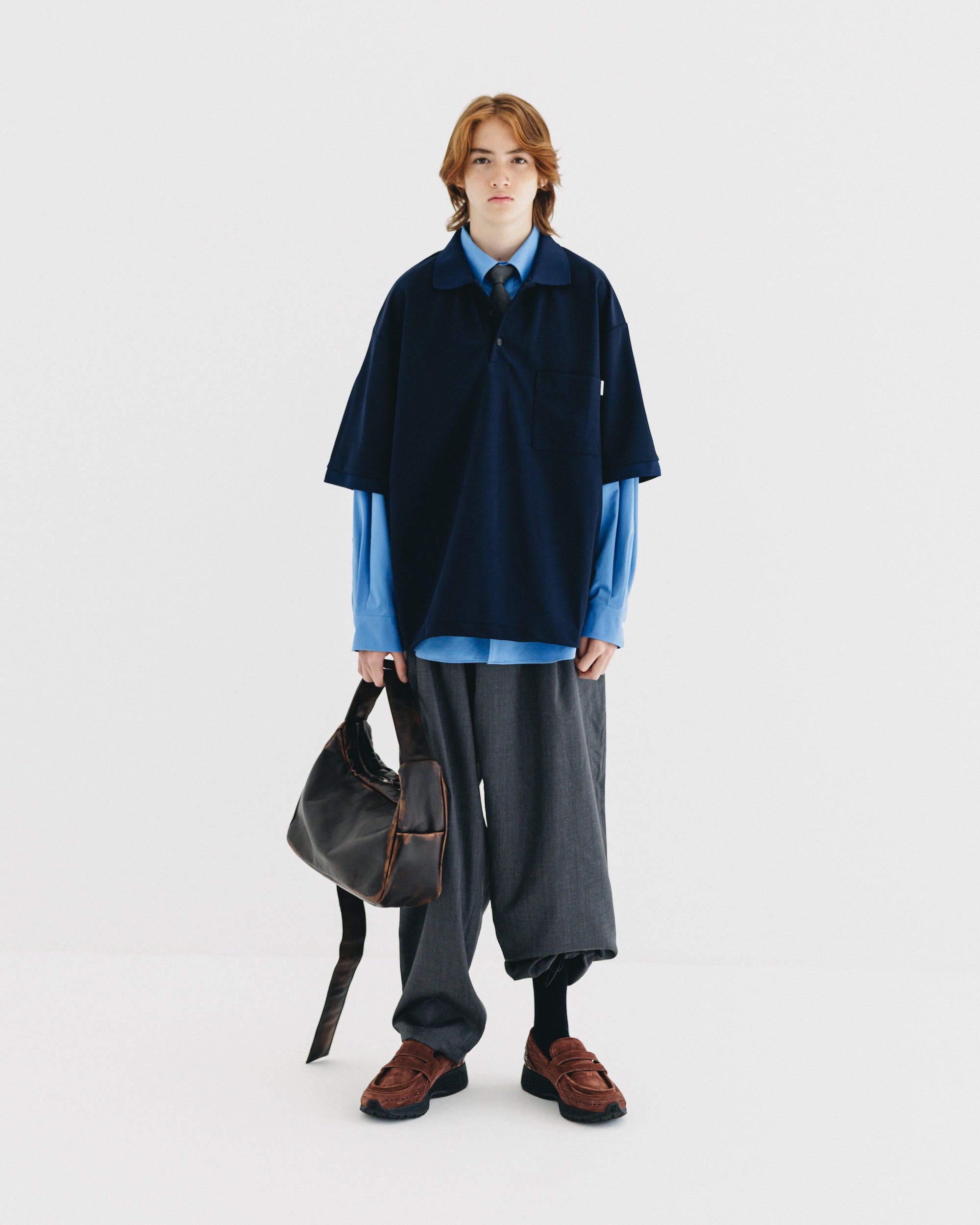 【9.6 SAT 20:00- IN STOCK】ACTIVE CITY S/S POLO SHIRT (NAVY)