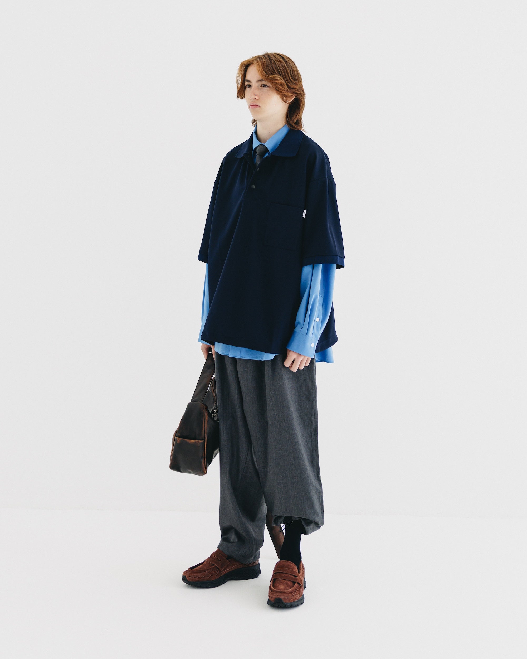【9.6 SAT 20:00- IN STOCK】ACTIVE CITY S/S POLO SHIRT (NAVY)