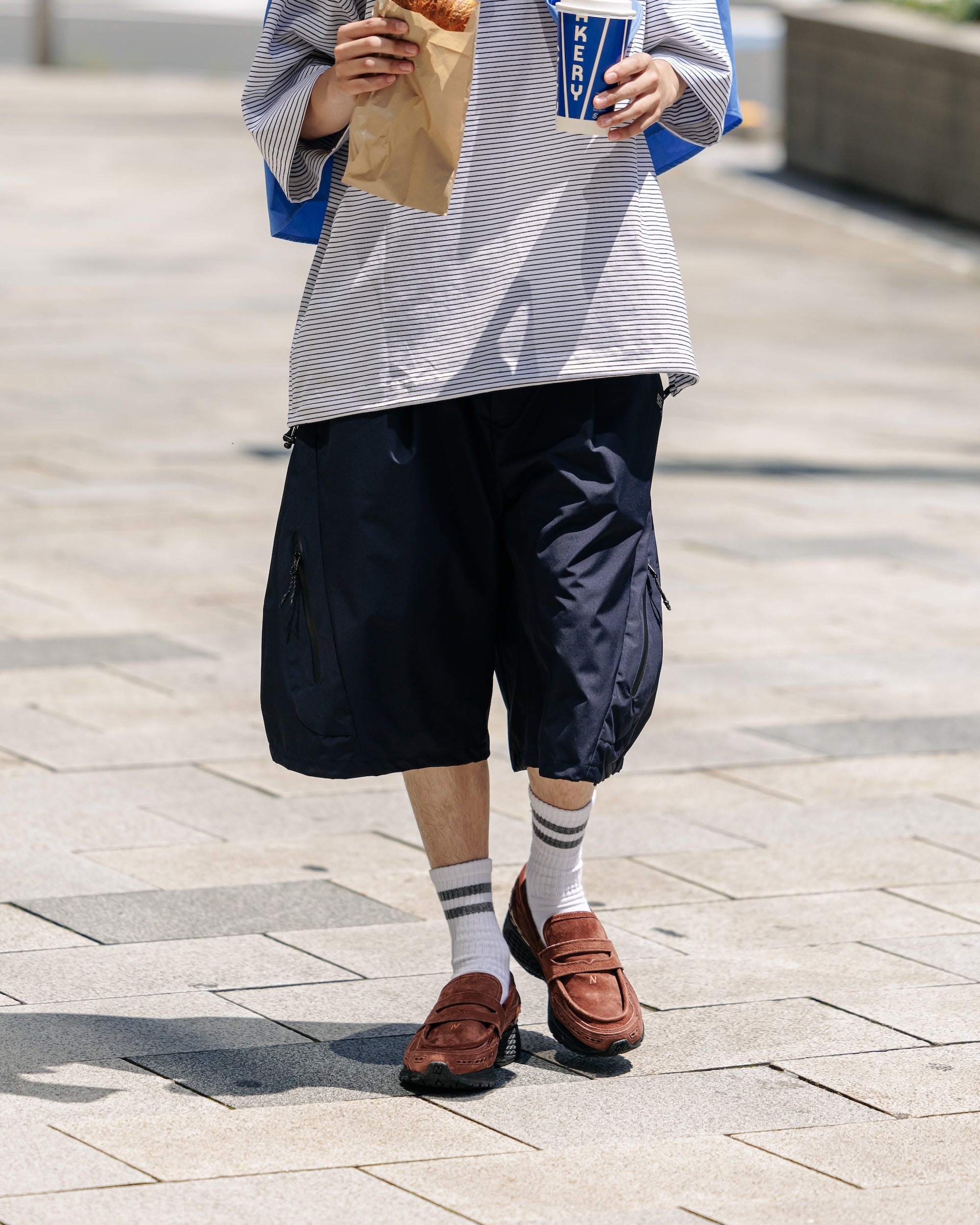 +phenix WINDSTOPPER® by GORE-TEX LABS TECH MASSIVE TWISTED HALF PANTS (NAVY)