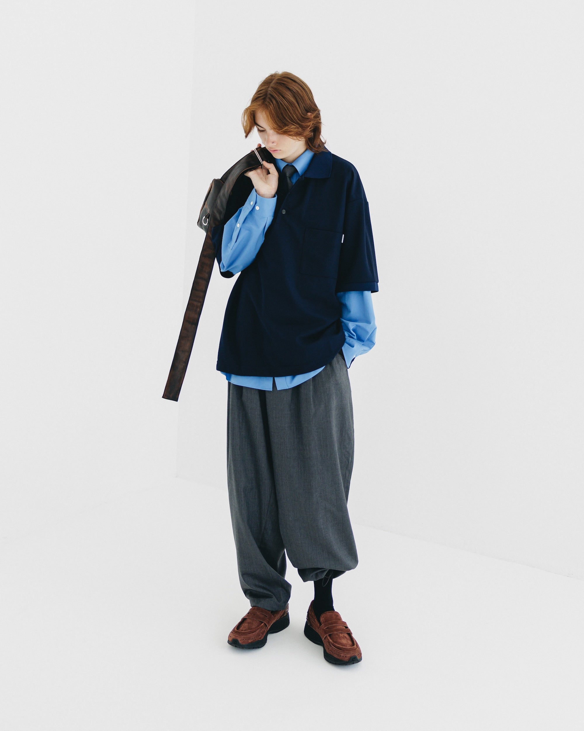 【9.6 SAT 20:00- IN STOCK】ACTIVE CITY S/S POLO SHIRT (NAVY)