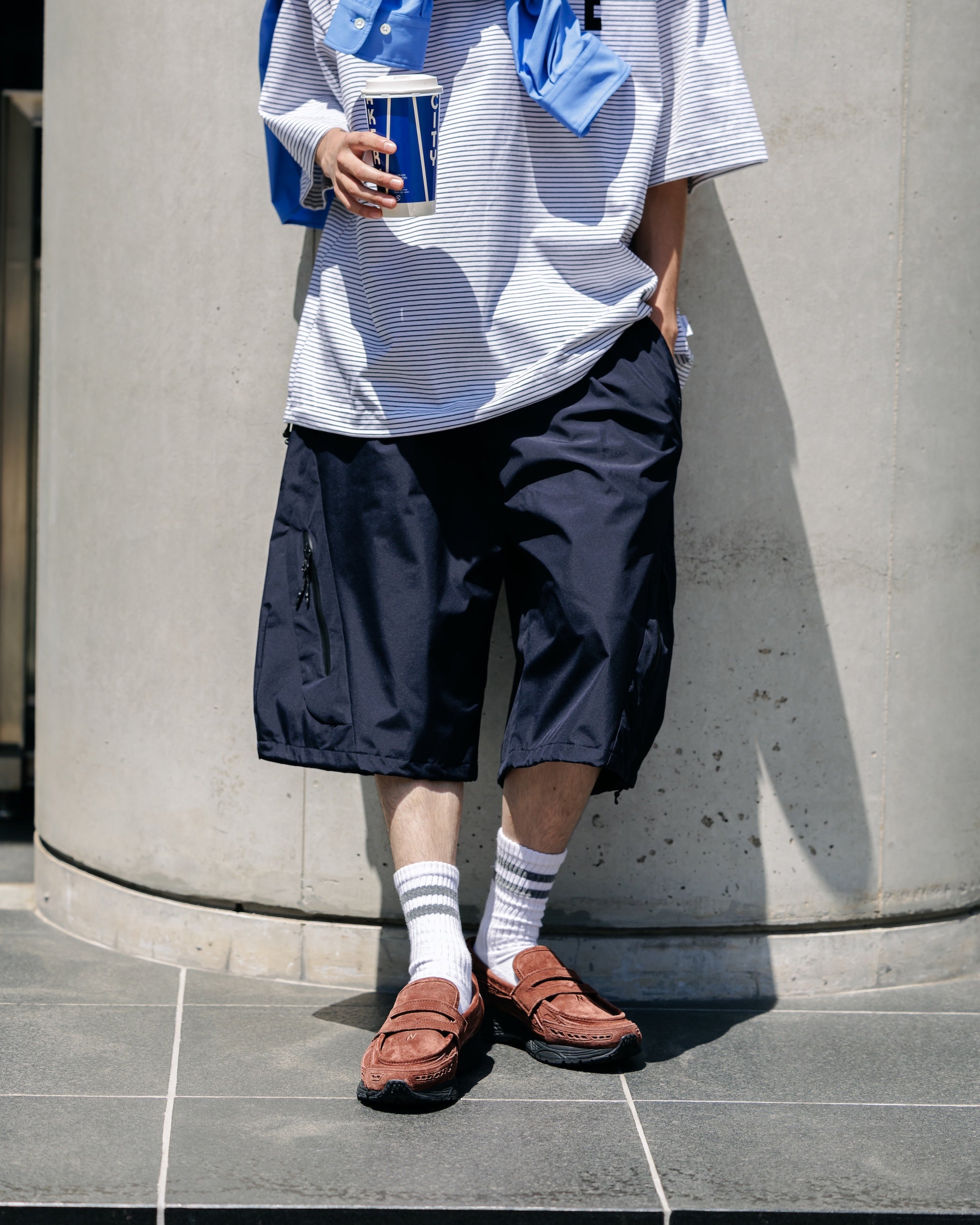 +phenix WINDSTOPPER® by GORE-TEX LABS TECH MASSIVE TWISTED HALF PANTS (NAVY)