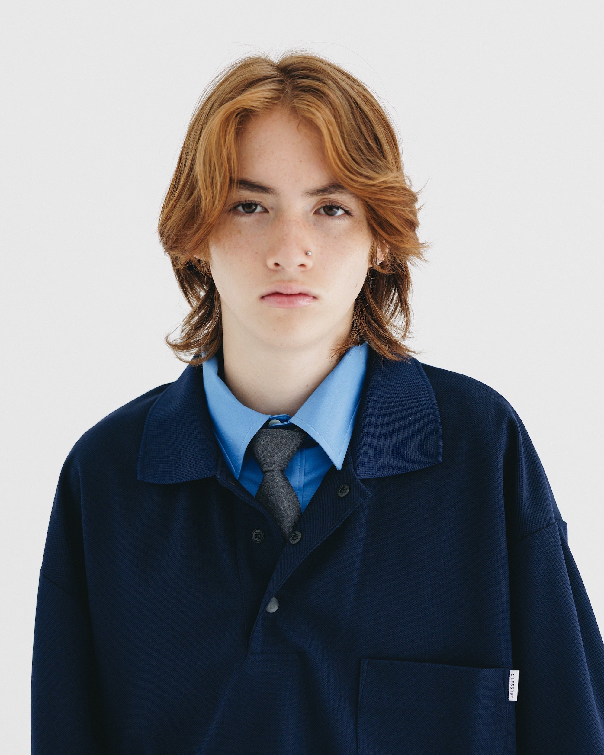 【9.6 SAT 20:00- IN STOCK】ACTIVE CITY S/S POLO SHIRT (NAVY)