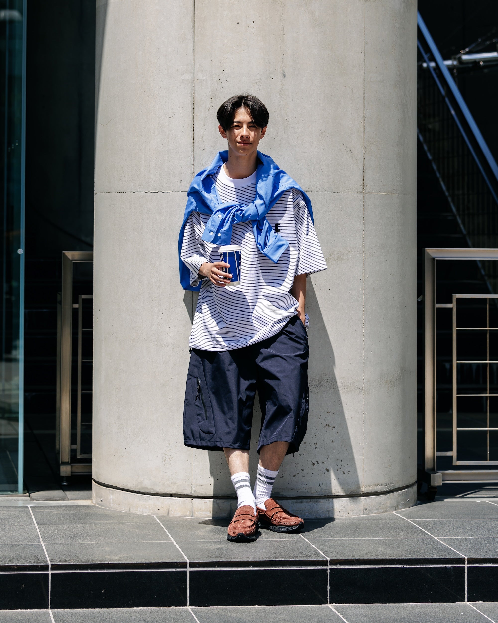 +phenix WINDSTOPPER® by GORE-TEX LABS TECH MASSIVE TWISTED HALF PANTS (NAVY)
