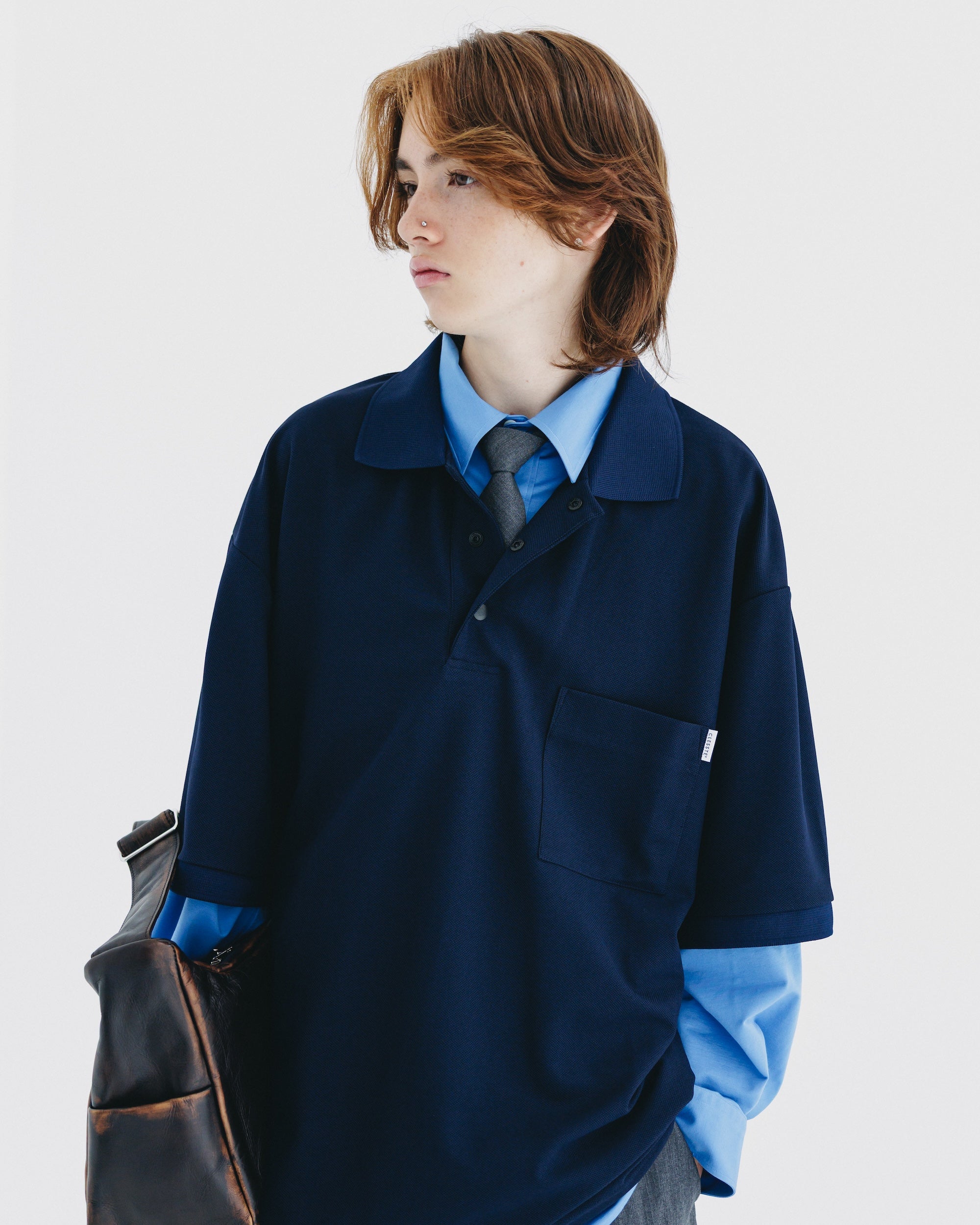 【9.6 SAT 20:00- IN STOCK】ACTIVE CITY S/S POLO SHIRT (NAVY)