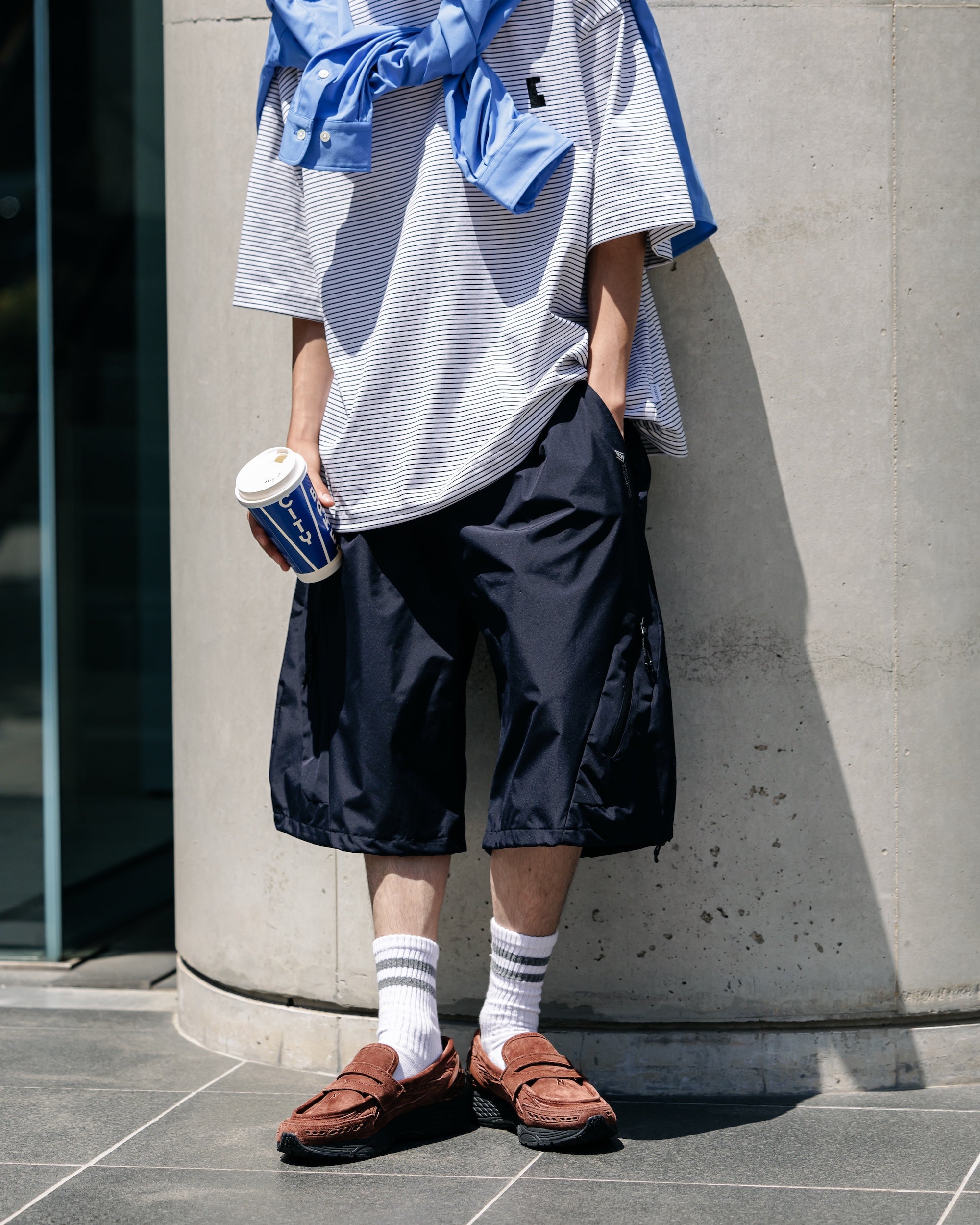 +phenix WINDSTOPPER® by GORE-TEX LABS TECH MASSIVE TWISTED HALF PANTS (NAVY)