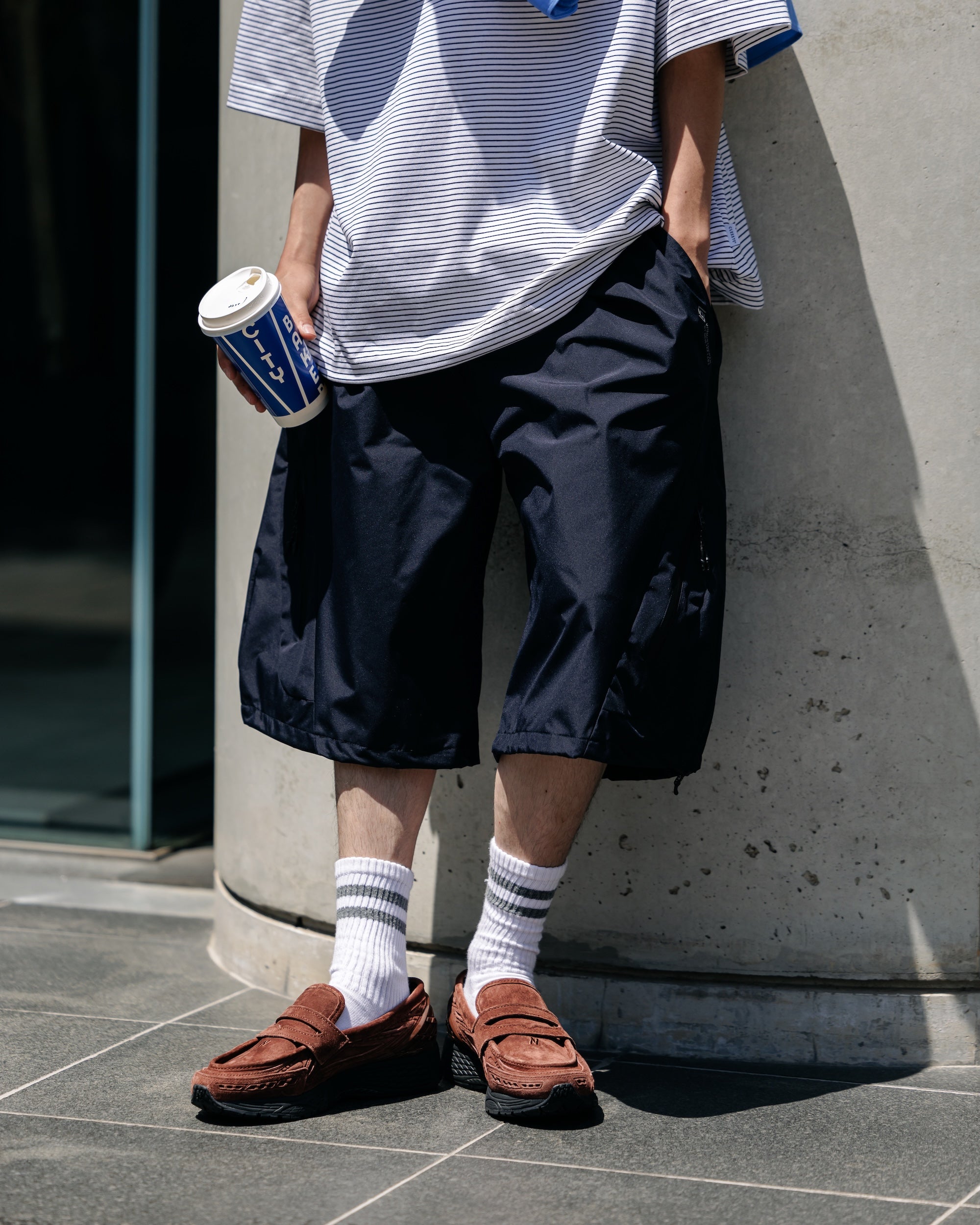 +phenix WINDSTOPPER® by GORE-TEX LABS TECH MASSIVE TWISTED HALF PANTS (NAVY)