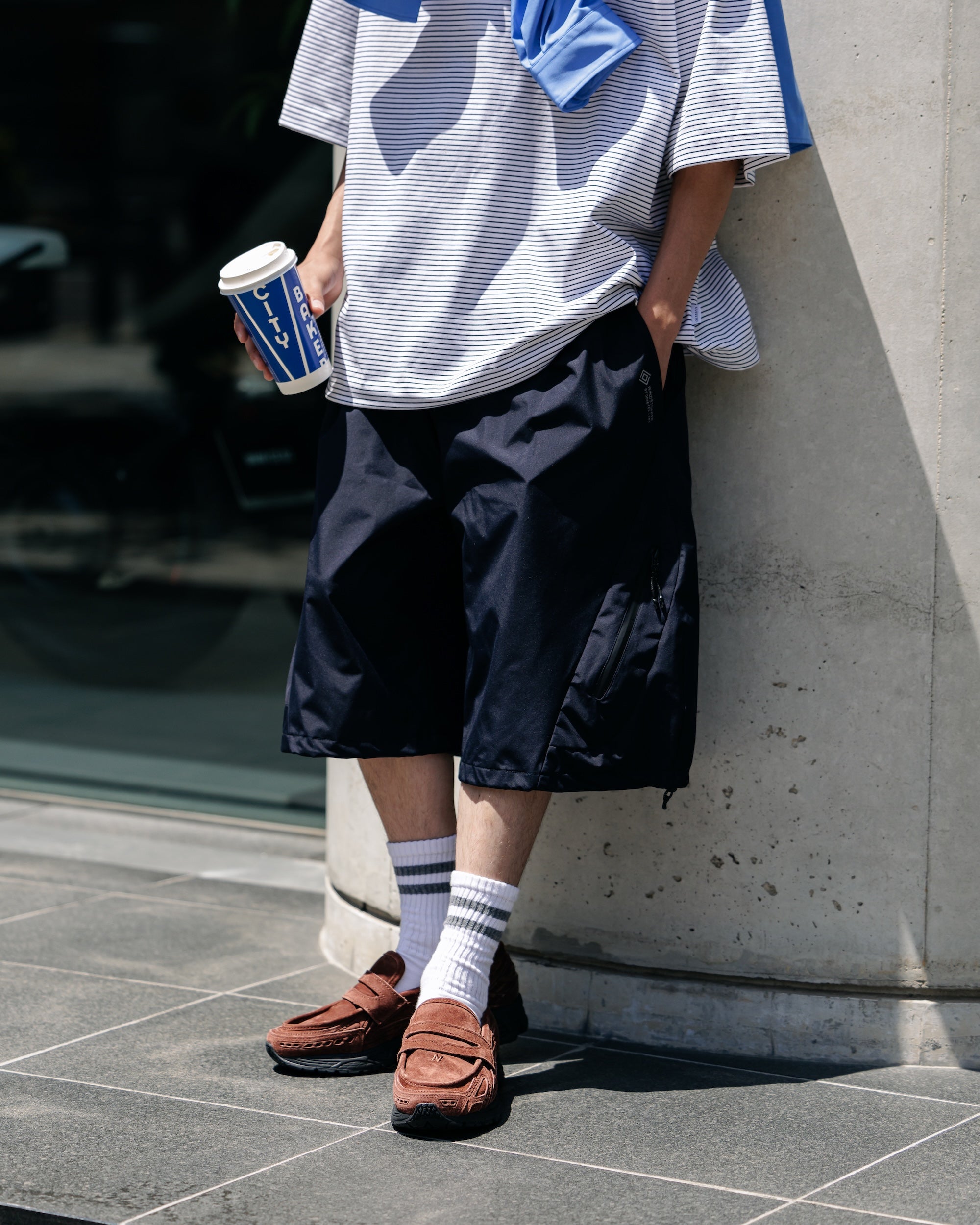 +phenix WINDSTOPPER® by GORE-TEX LABS TECH MASSIVE TWISTED HALF PANTS (NAVY)