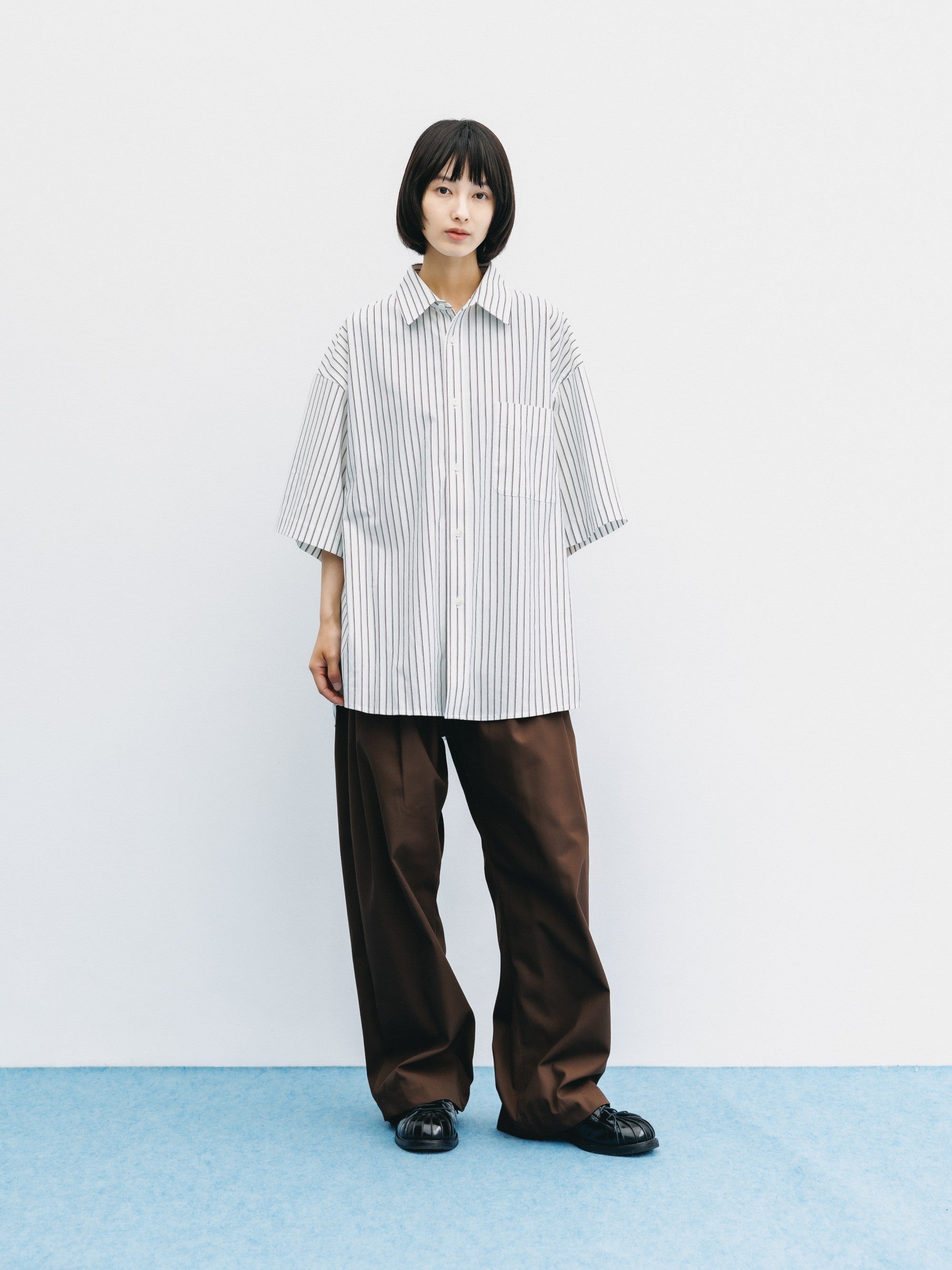 【8.5 WED 20:00- IN STOCK】T/C CITY WIDE STRAIGHT PANTS (BROWN)