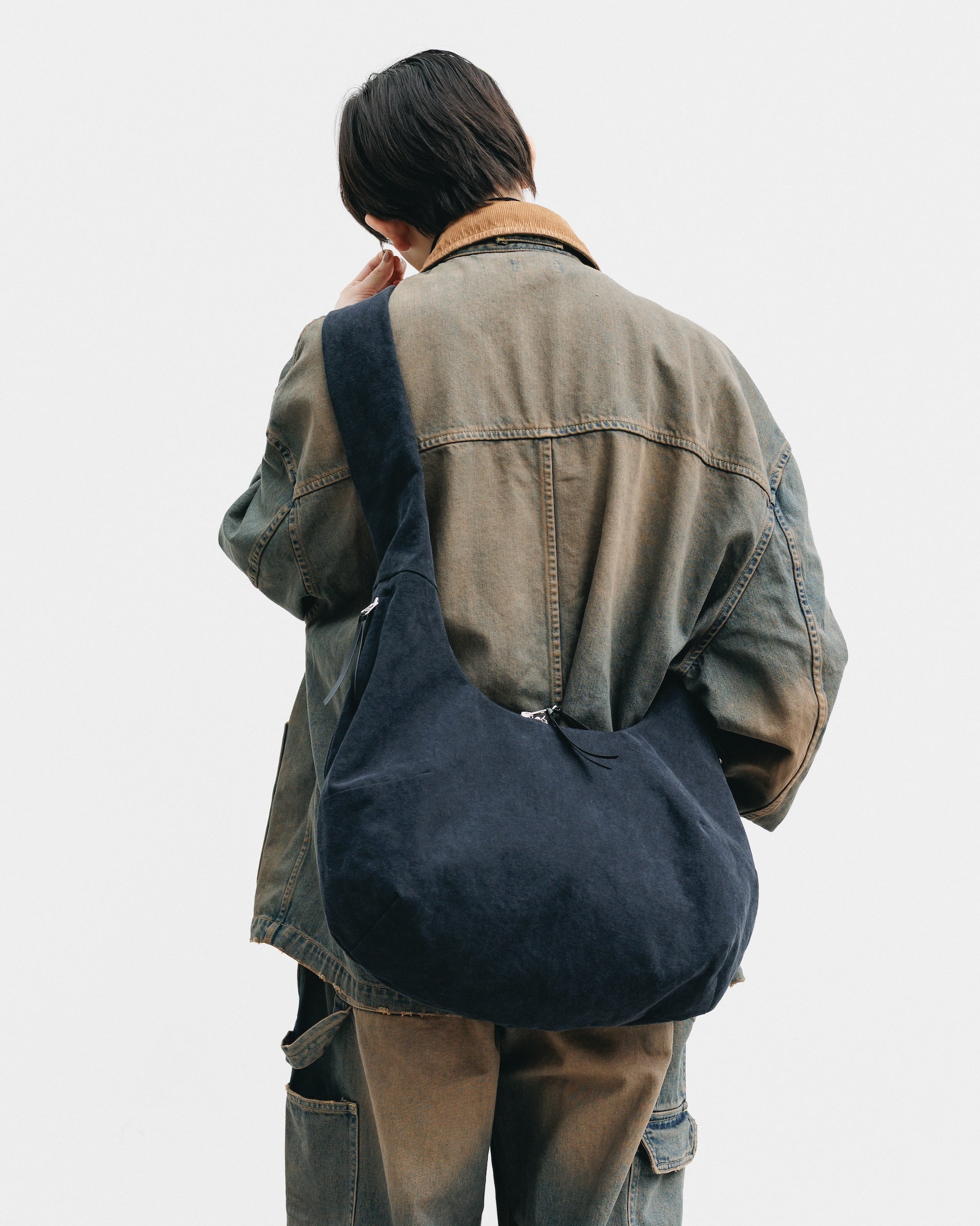 VINTAGE DYED SYSTEM BAG (M) (BLACK)