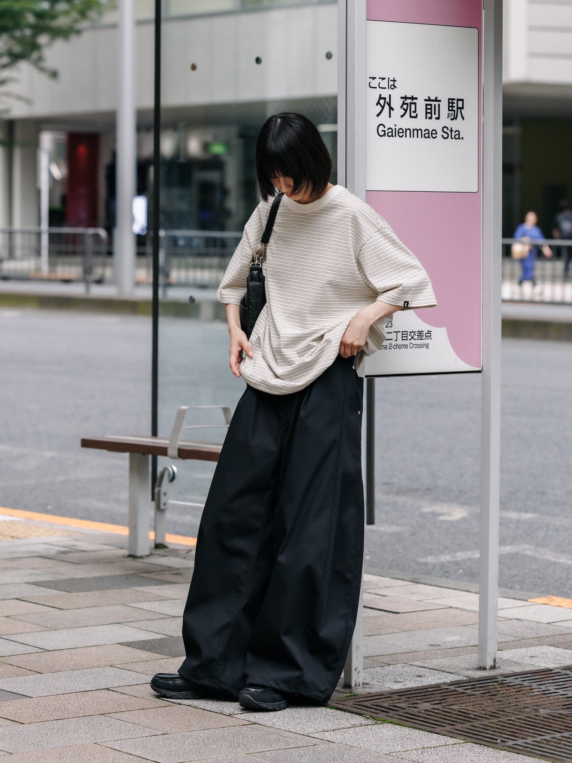 【7.11 SAT 20:00- IN STOCK】T/C GABARDINE CITY WIDE PANTS (BLACK)