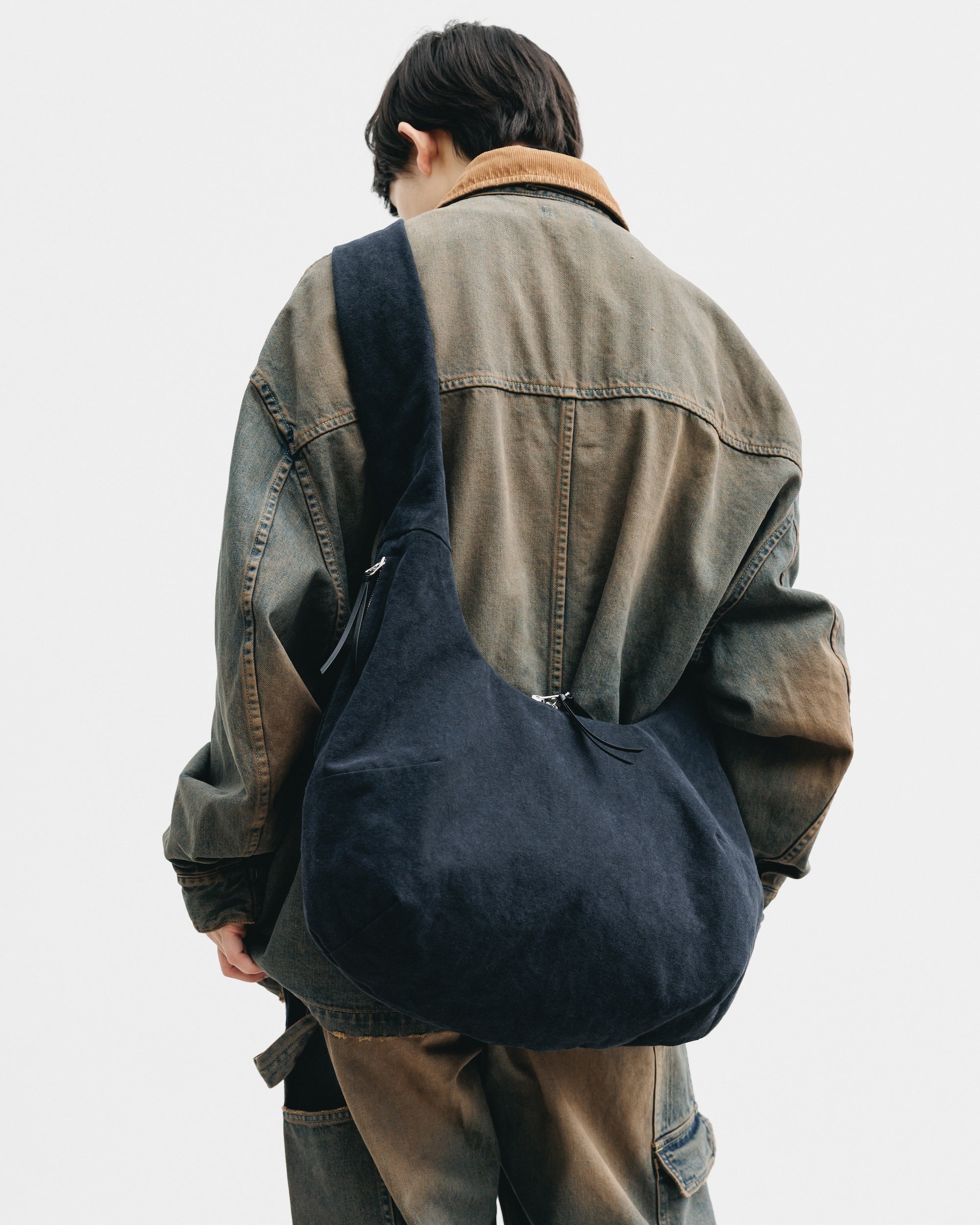 VINTAGE DYED SYSTEM BAG (M) (BLACK)