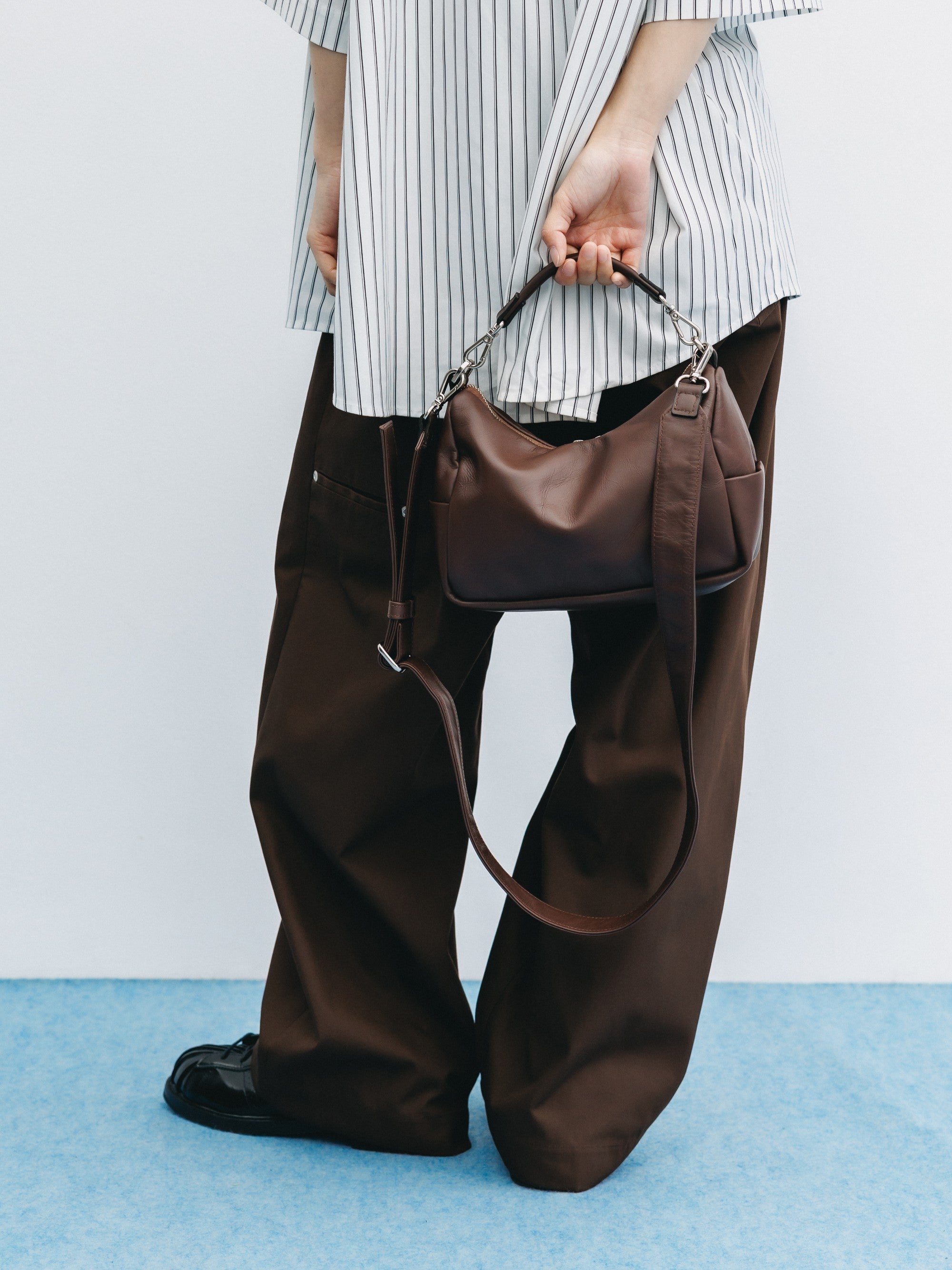 【8.5 WED 20:00- IN STOCK】T/C CITY WIDE STRAIGHT PANTS (BROWN)