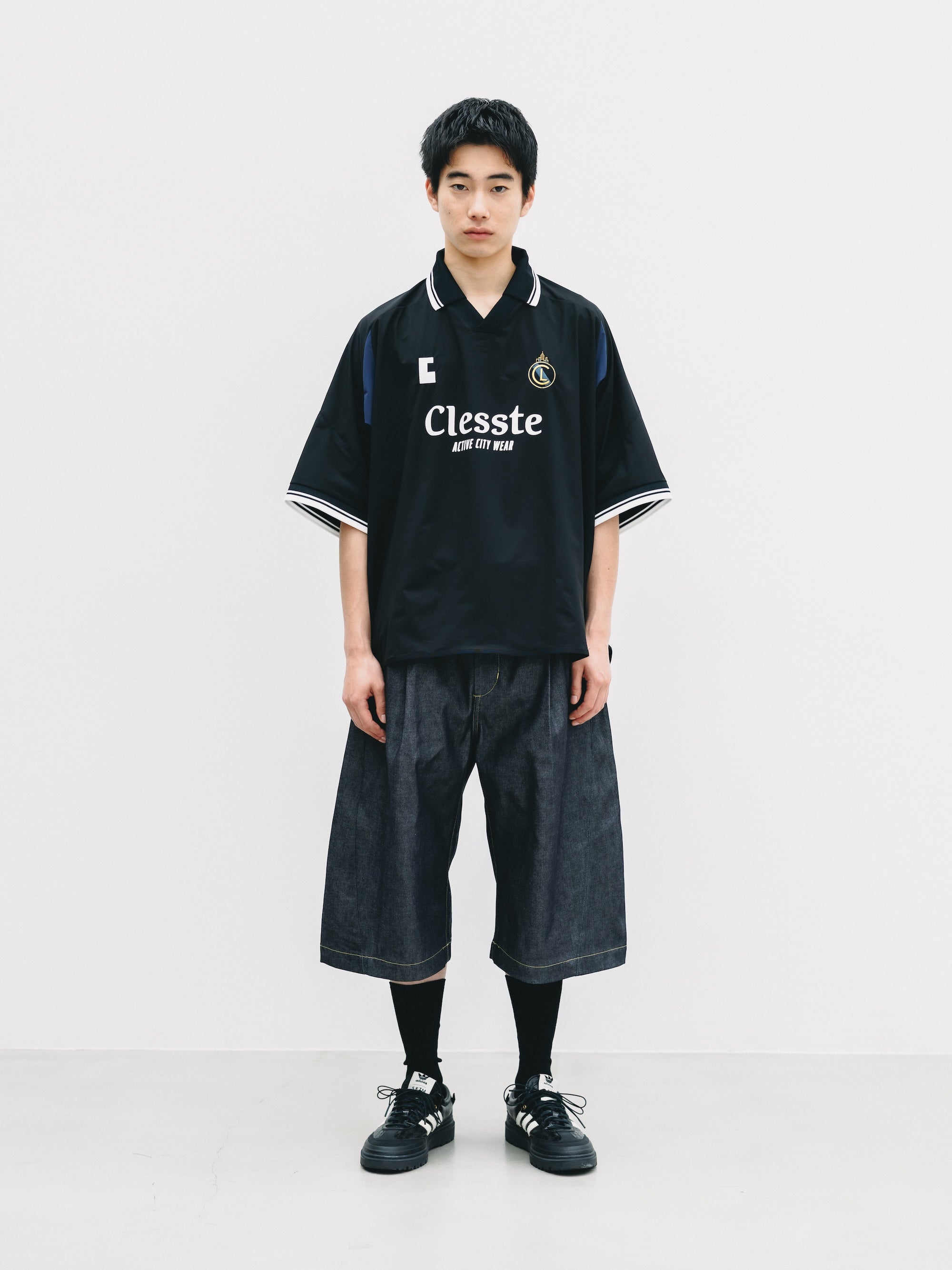 【6.13 SAT 20:00- IN STOCK】SELVEDGE DENIM CITY BAGGY HALF PANTS (RIGID INDIGO)