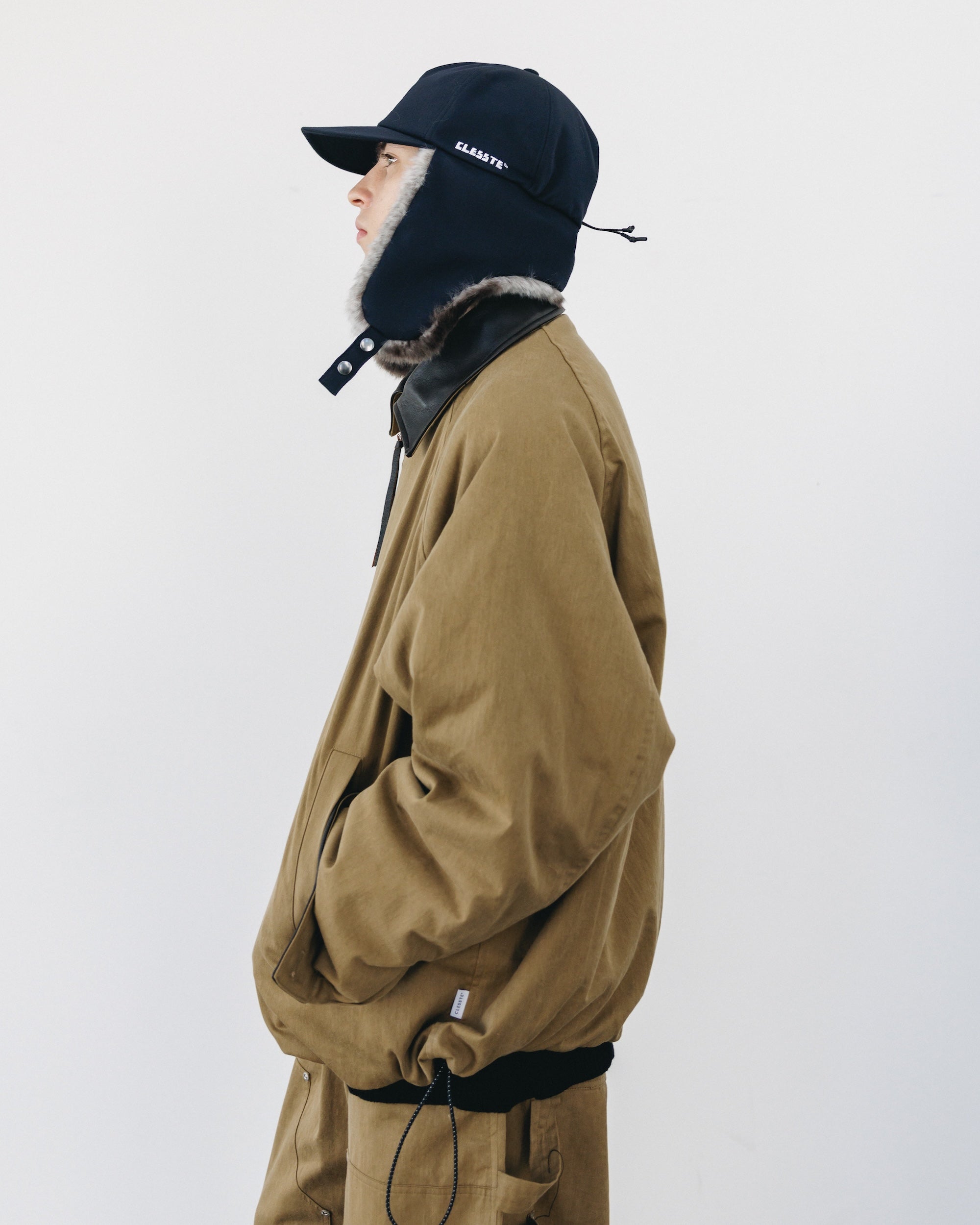 VINTAGE EFFECT PADDED CITY UTILITY JACKET (BEIGE)