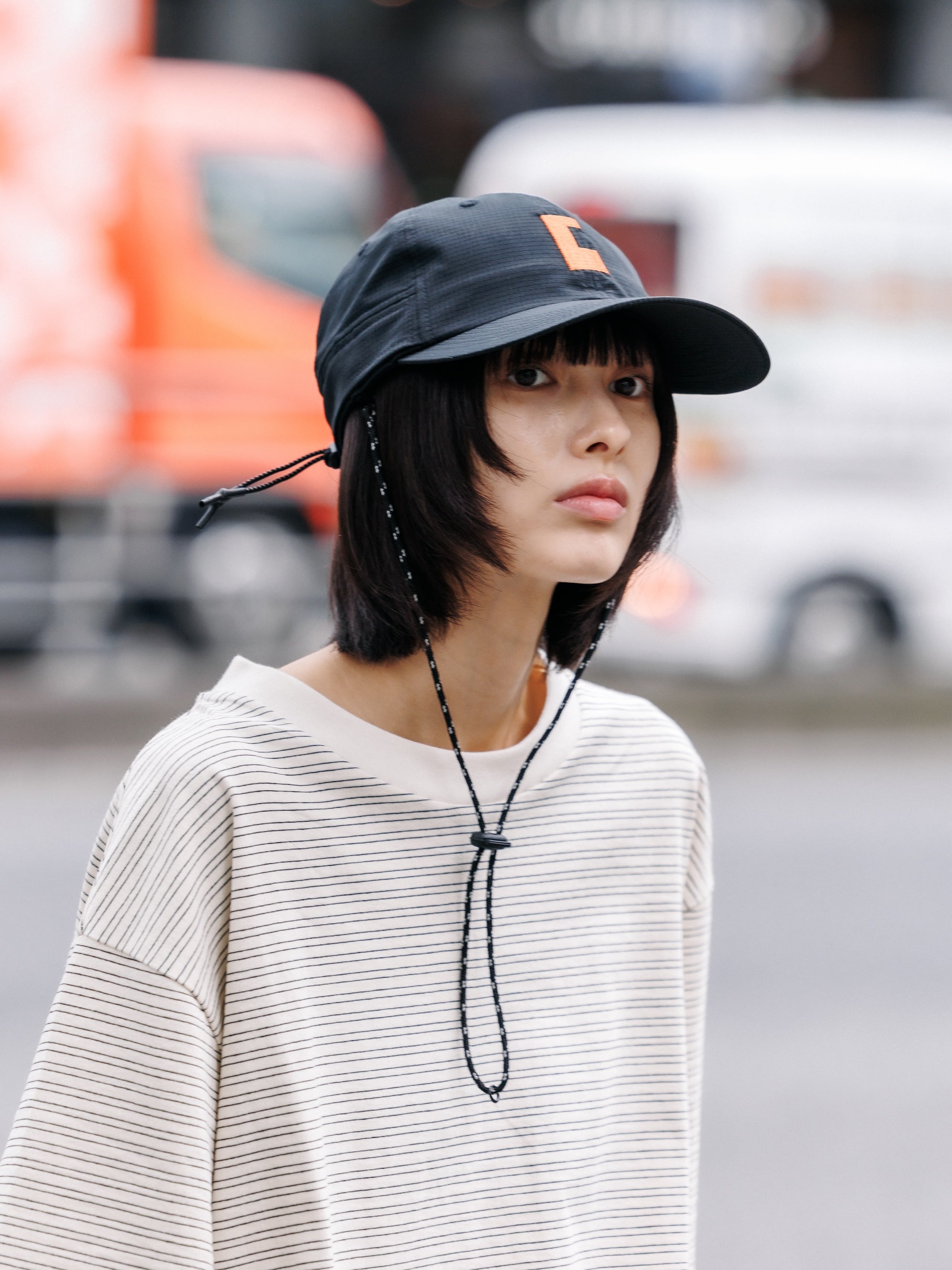 【7.11 SAT 20:00- IN STOCK】"C"ACTIVE CITY SUNSHADE CAP (BLACK×ORANGE)
