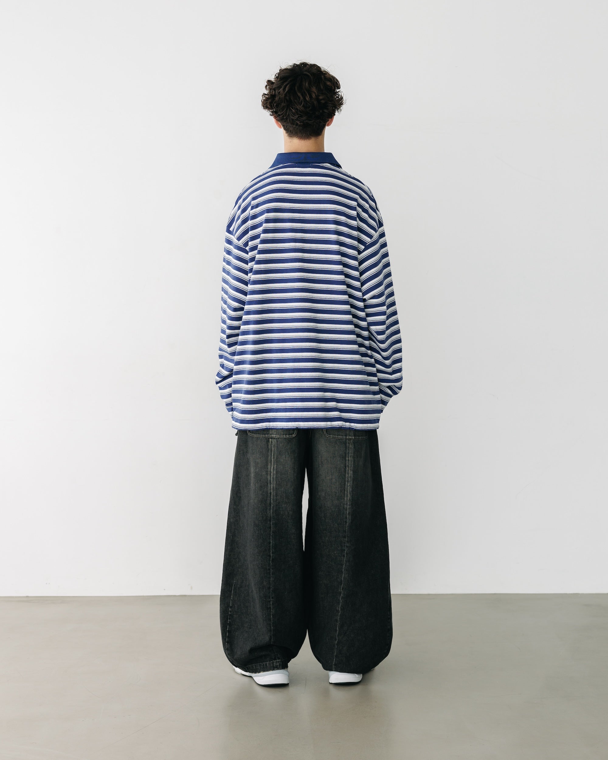 VINTAGE DYED SELVEDGE DENIM MASSIVE TWISTED PANTS (VINTAGE BLACK)