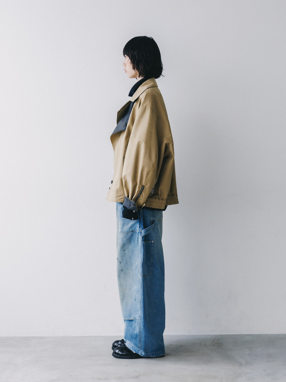 【10.24 SAT 20:00- IN STOCK】 +phenix WINDSTOPPER® by GORE-TEX LABS TWILL CITY DOUBLE FLAP JACKET (CAMEL BEIGE)
