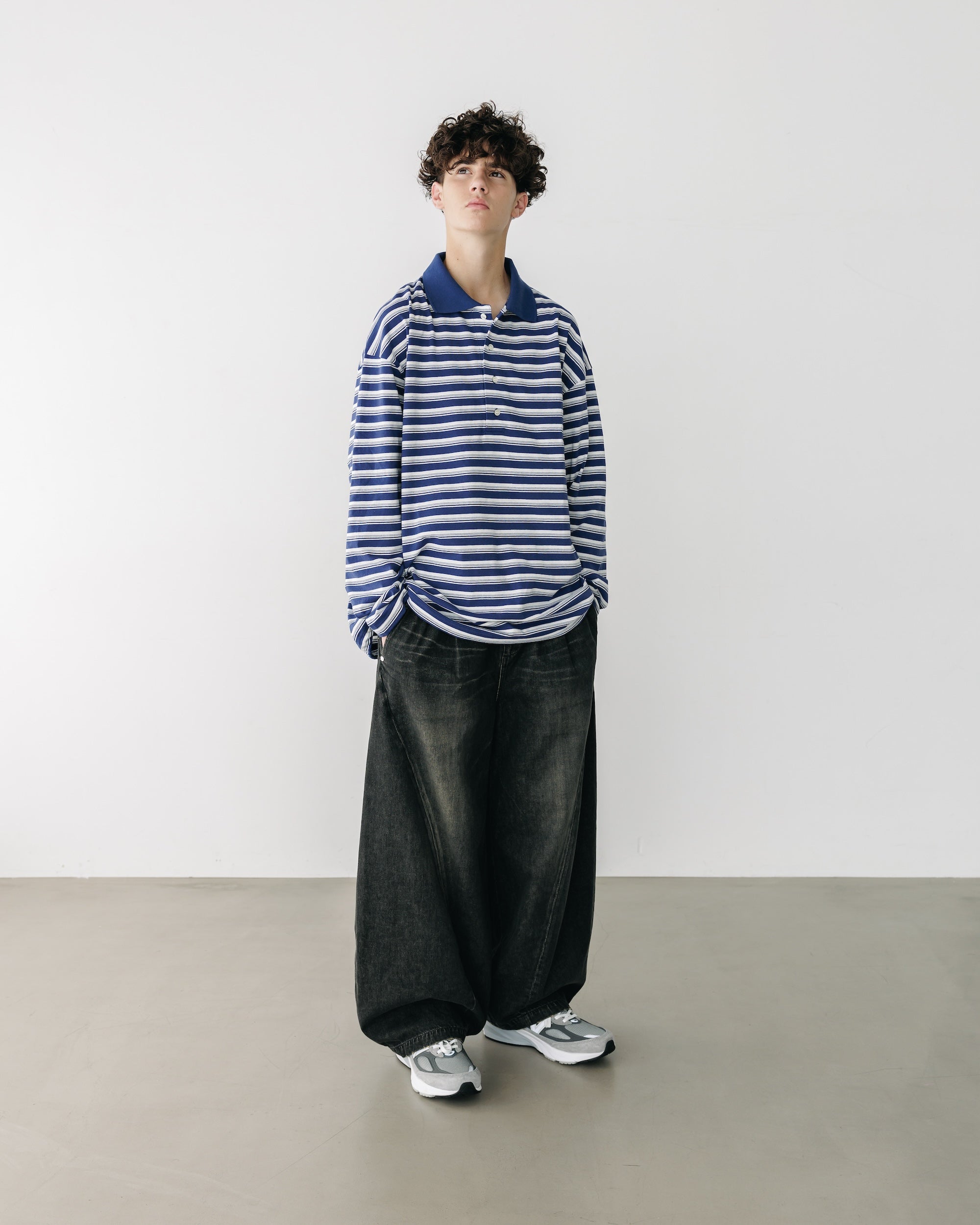 VINTAGE DYED SELVEDGE DENIM MASSIVE TWISTED PANTS (VINTAGE BLACK)