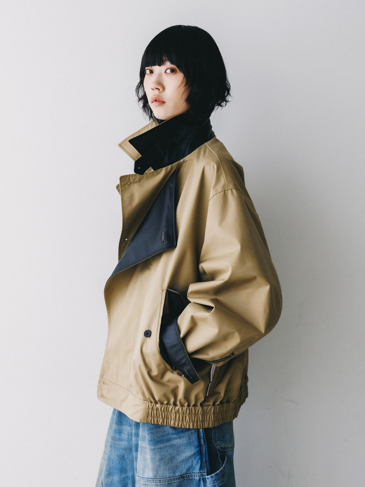 【10.24 SAT 20:00- IN STOCK】 +phenix WINDSTOPPER® by GORE-TEX LABS TWILL CITY DOUBLE FLAP JACKET (CAMEL BEIGE)