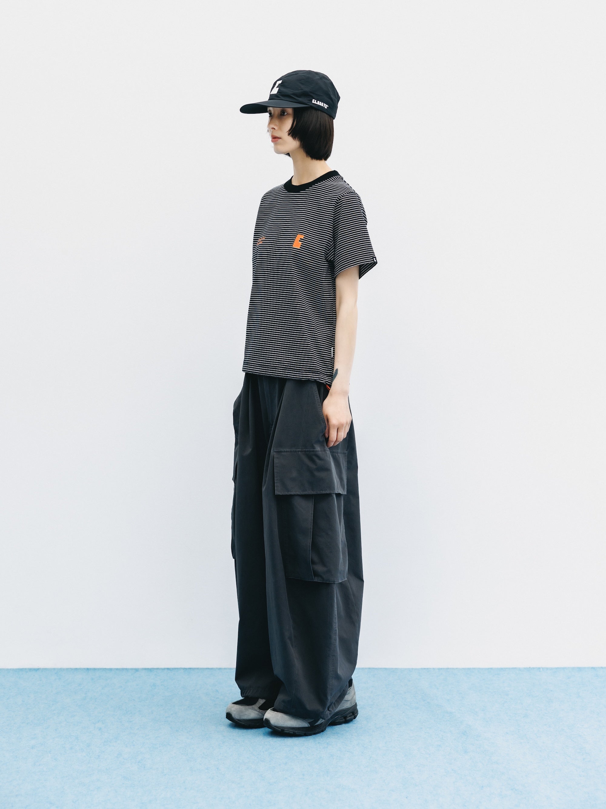 【5.20 WED 20:00- IN STOCK】VINTAGE EFFECT COOLDOTS® CITY MEGA POCKET BALLOON CARGO PANTS(BLACK)