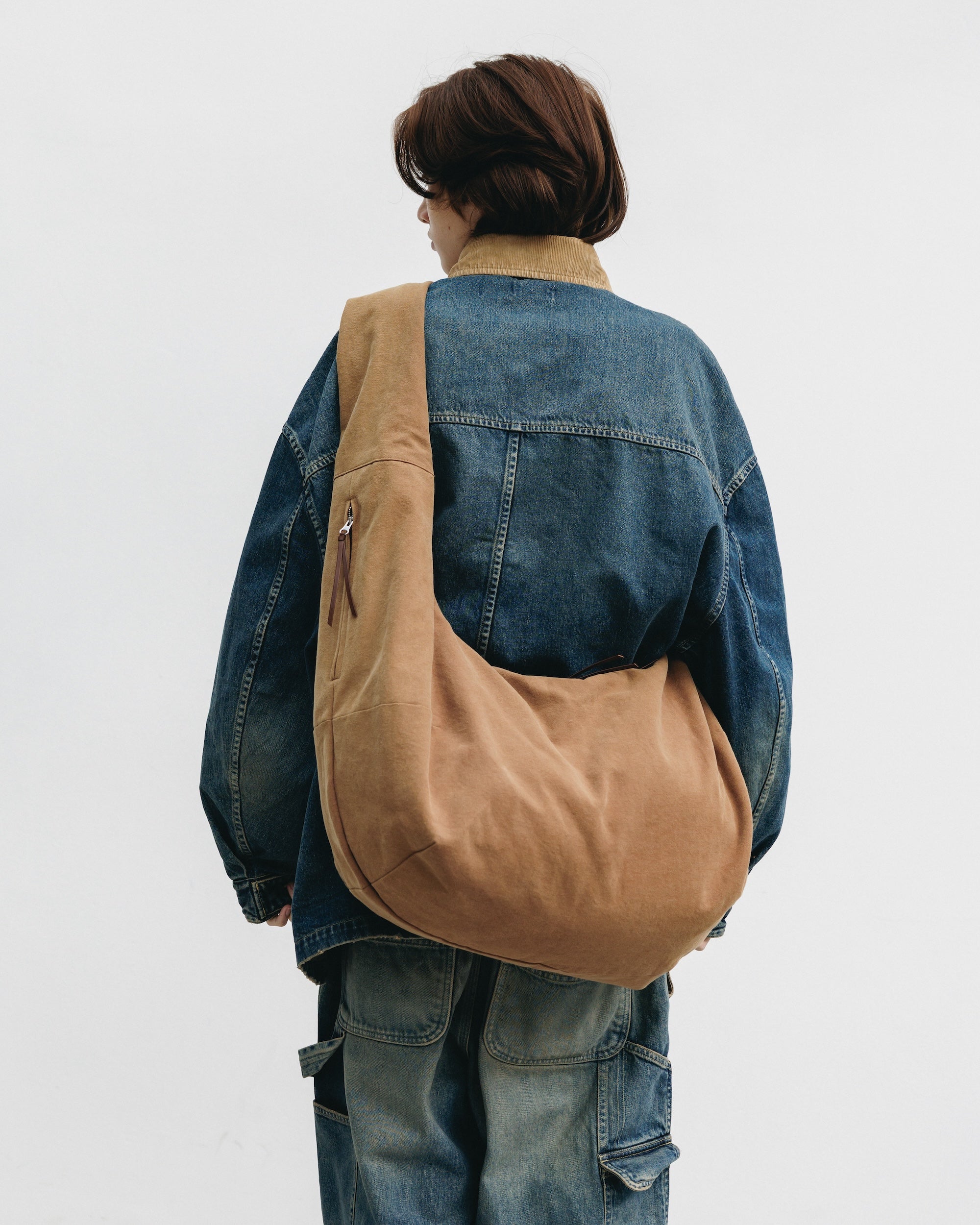 VINTAGE DYED SYSTEM BAG (L) (BROWN)